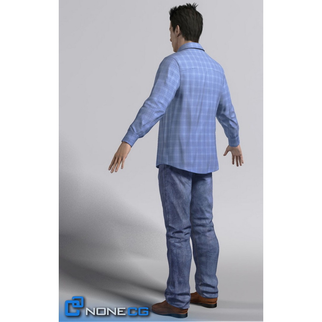 Adult Male Tom Rigged 3D Model – High Poly Character for Animation - View 15