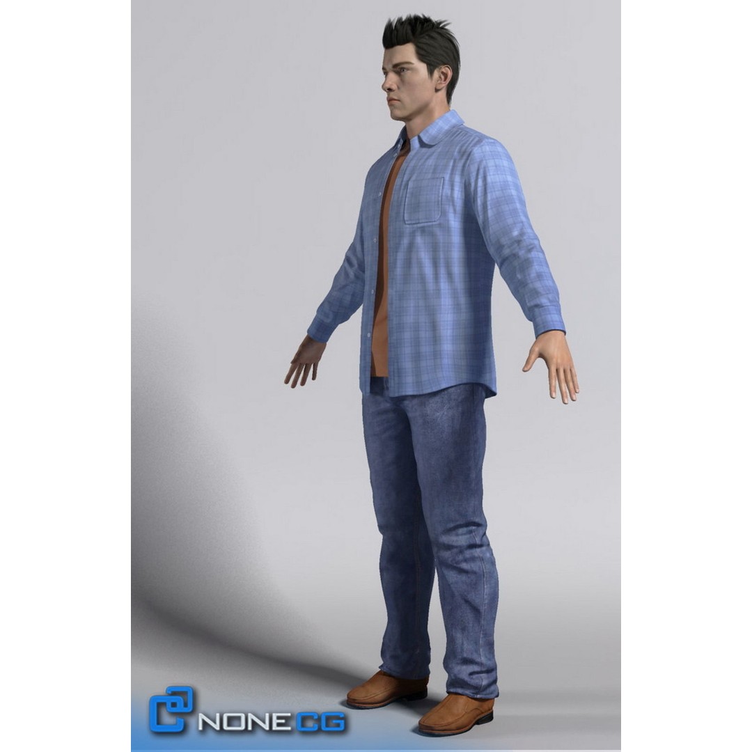 Adult Male Tom Rigged 3D Model – High Poly Character for Animation - View 16