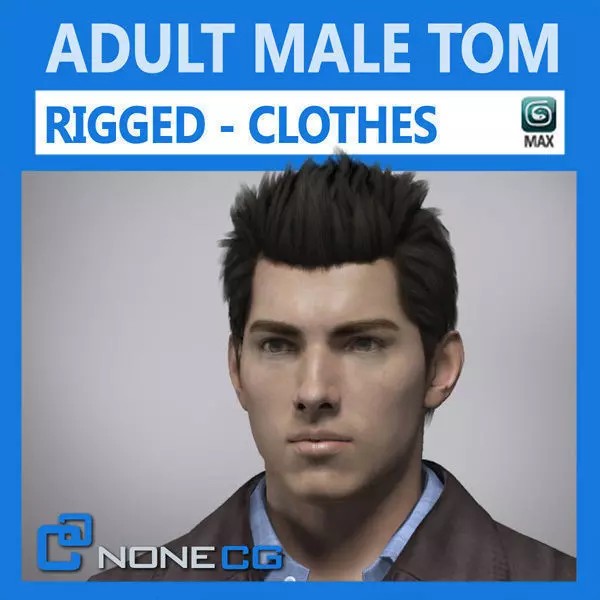 Adult Male Tom Rigged 3D Model – High Poly Character for Animation - View 2