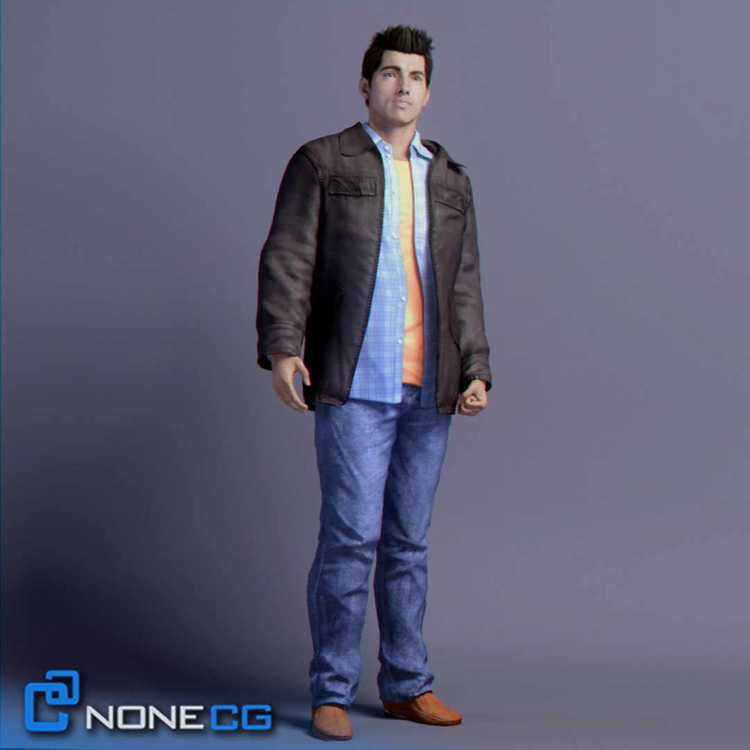 Adult Male Tom Rigged 3D Model – High Poly Character for Animation - View 4