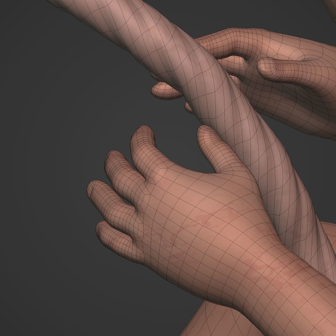Human Fetus 3D Model – Low Poly Rigged Character for Animation - View 24