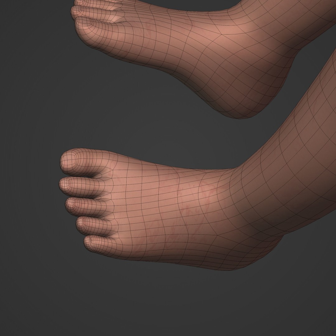 Human Fetus 3D Model – Low Poly Rigged Character for Animation - View 26