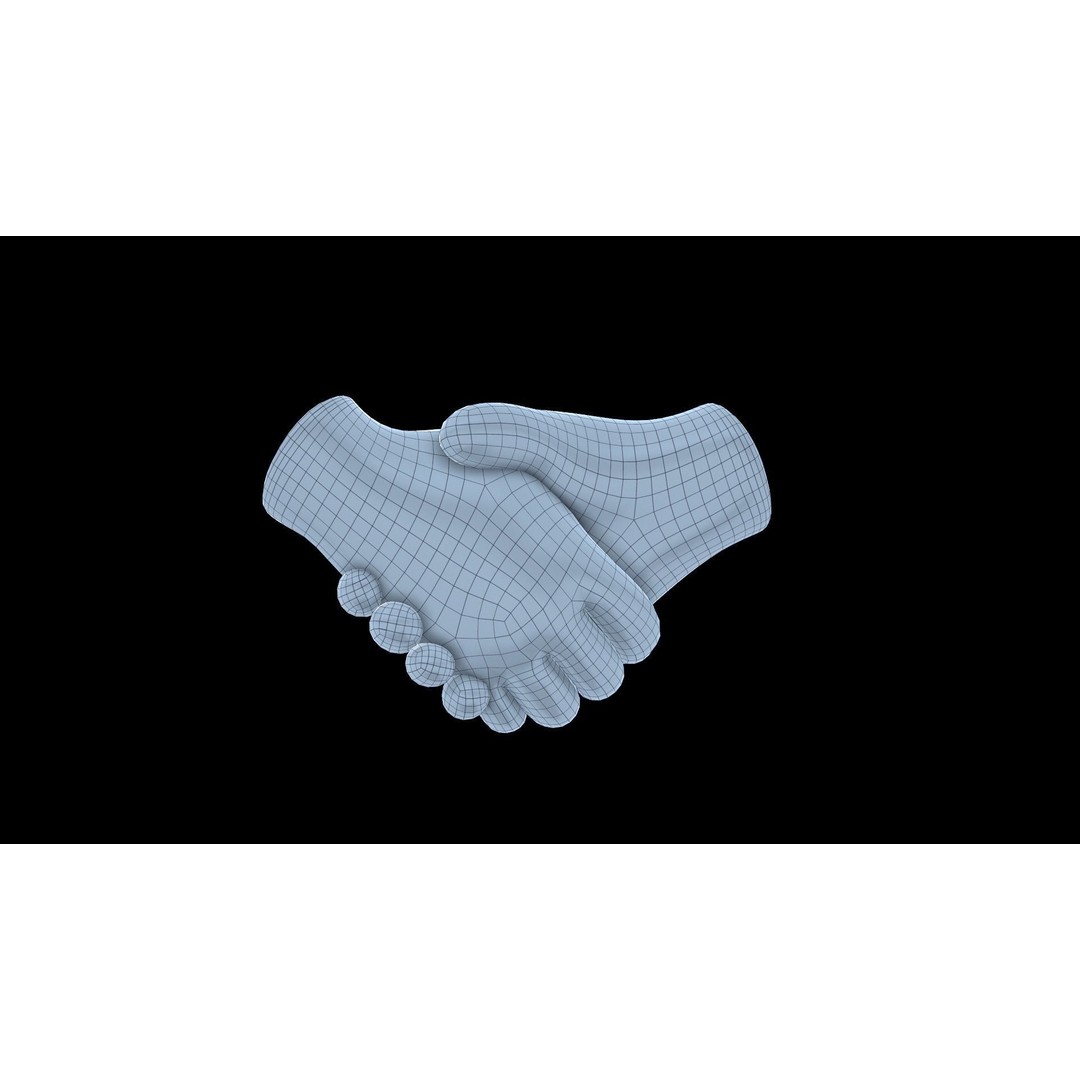 Emoji Handshake 3D Model – Low Poly Icon Pack with 25 Gestures, FBX - View 4