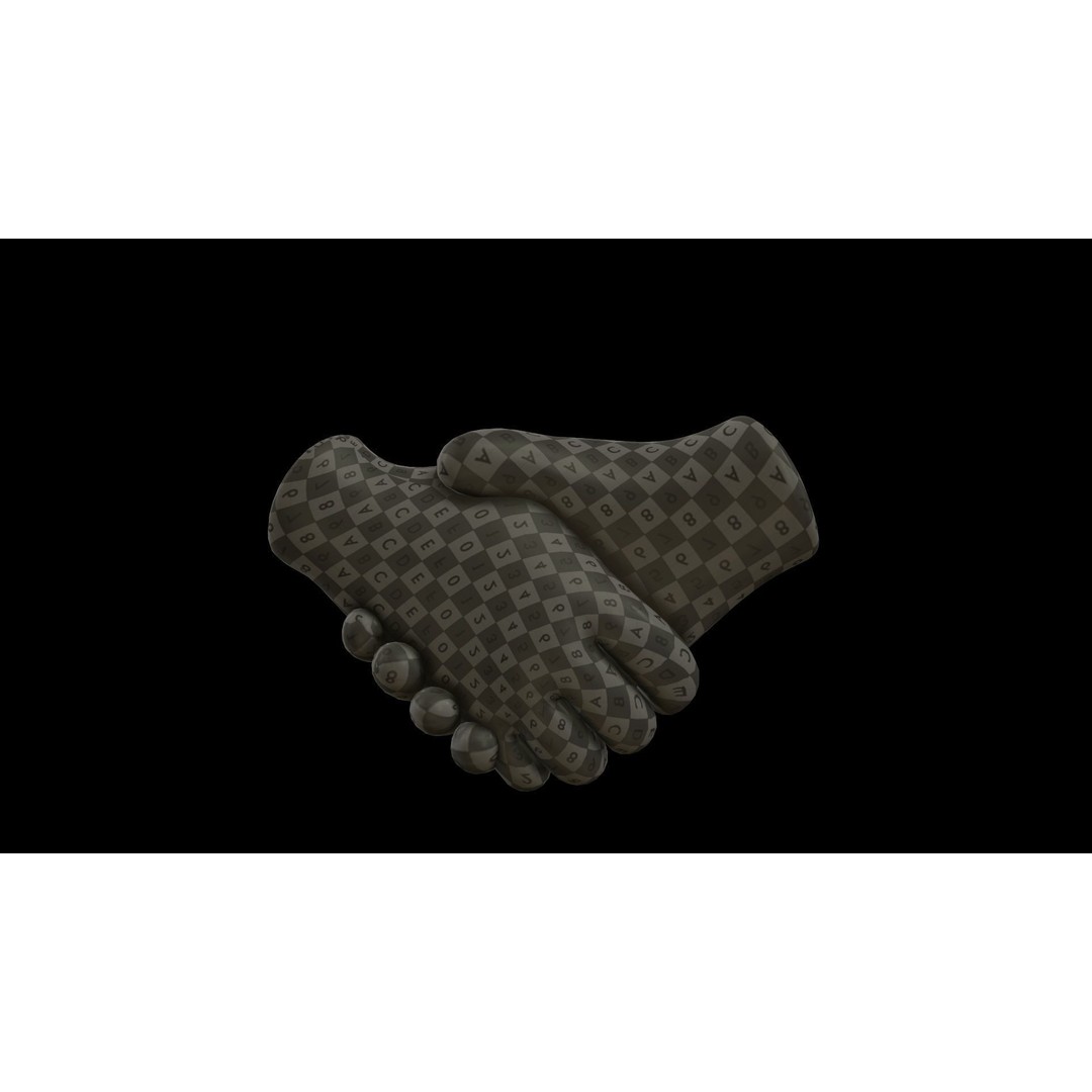 Emoji Handshake 3D Model – Low Poly Icon Pack with 25 Gestures, FBX - View 9