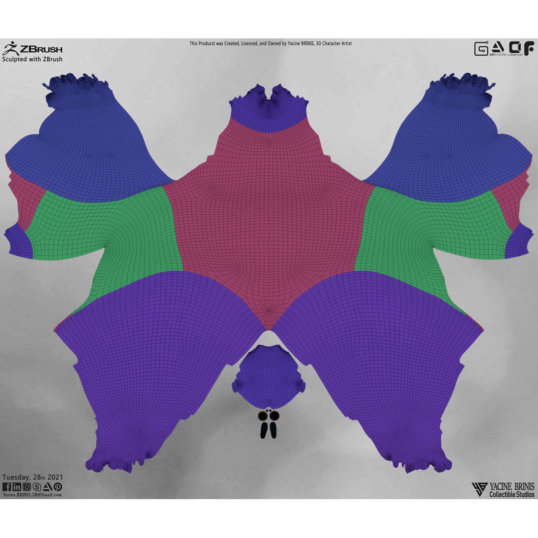 Fat Man 3D Model – Low Poly BaseMesh for Games, FBX, OBJ - View 14