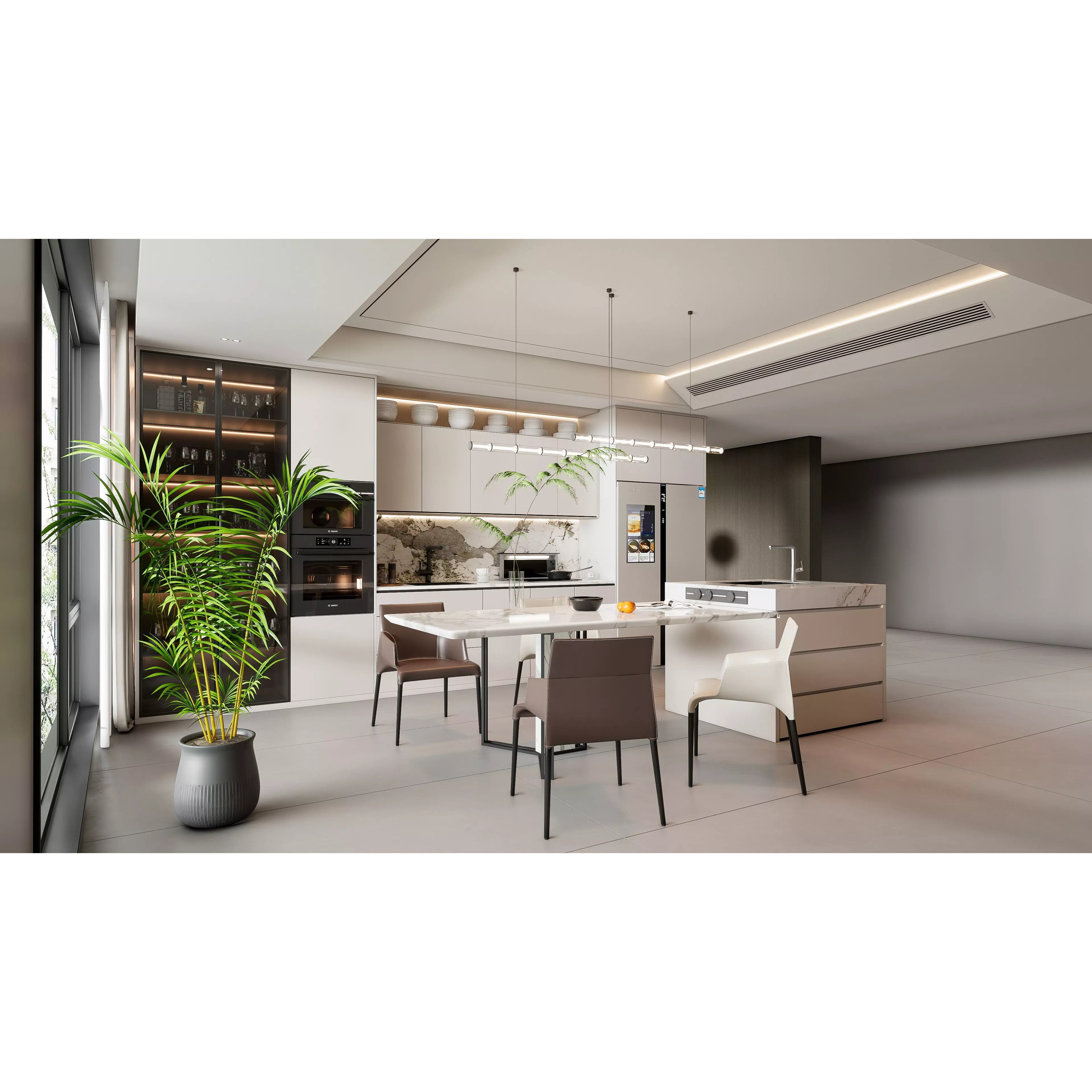 Modern Kitchen Interior - Ready-to-Render 3D Model - View 7