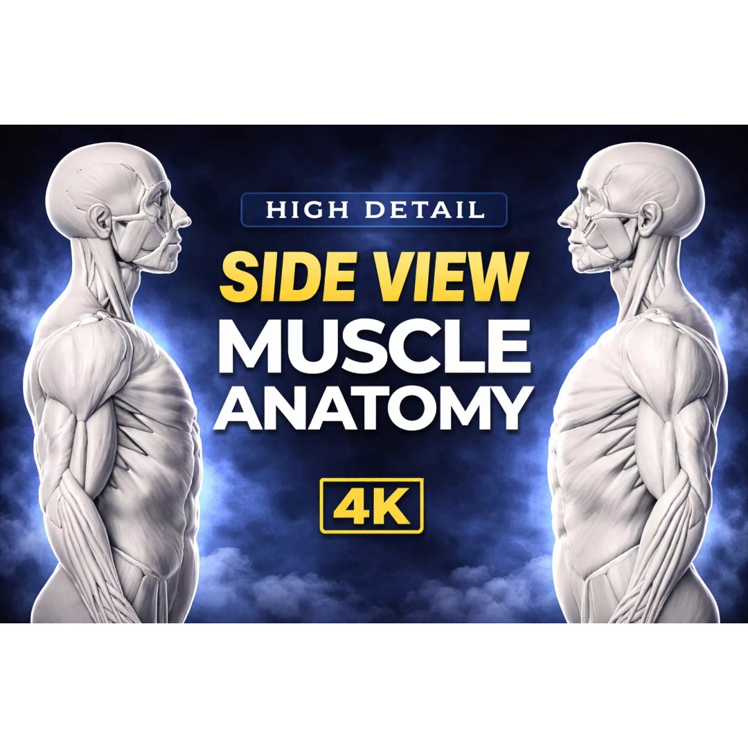 Human Anatomical Muscle 3D Model – Realistic High-Quality Asset, FBX, Blender