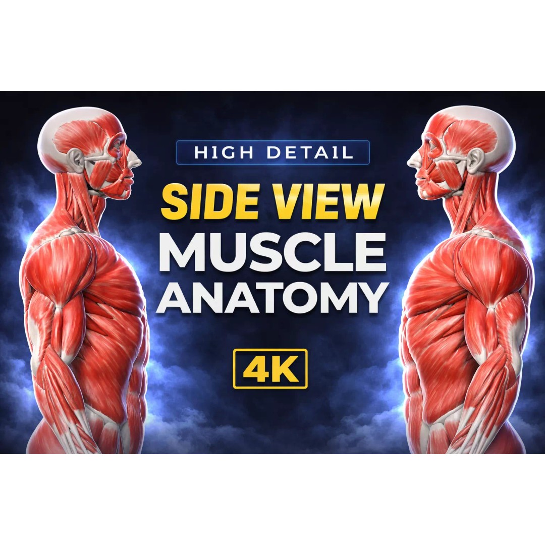 Human Anatomical Muscle 3D Model – Realistic High-Quality Asset, FBX, Blender - View 6