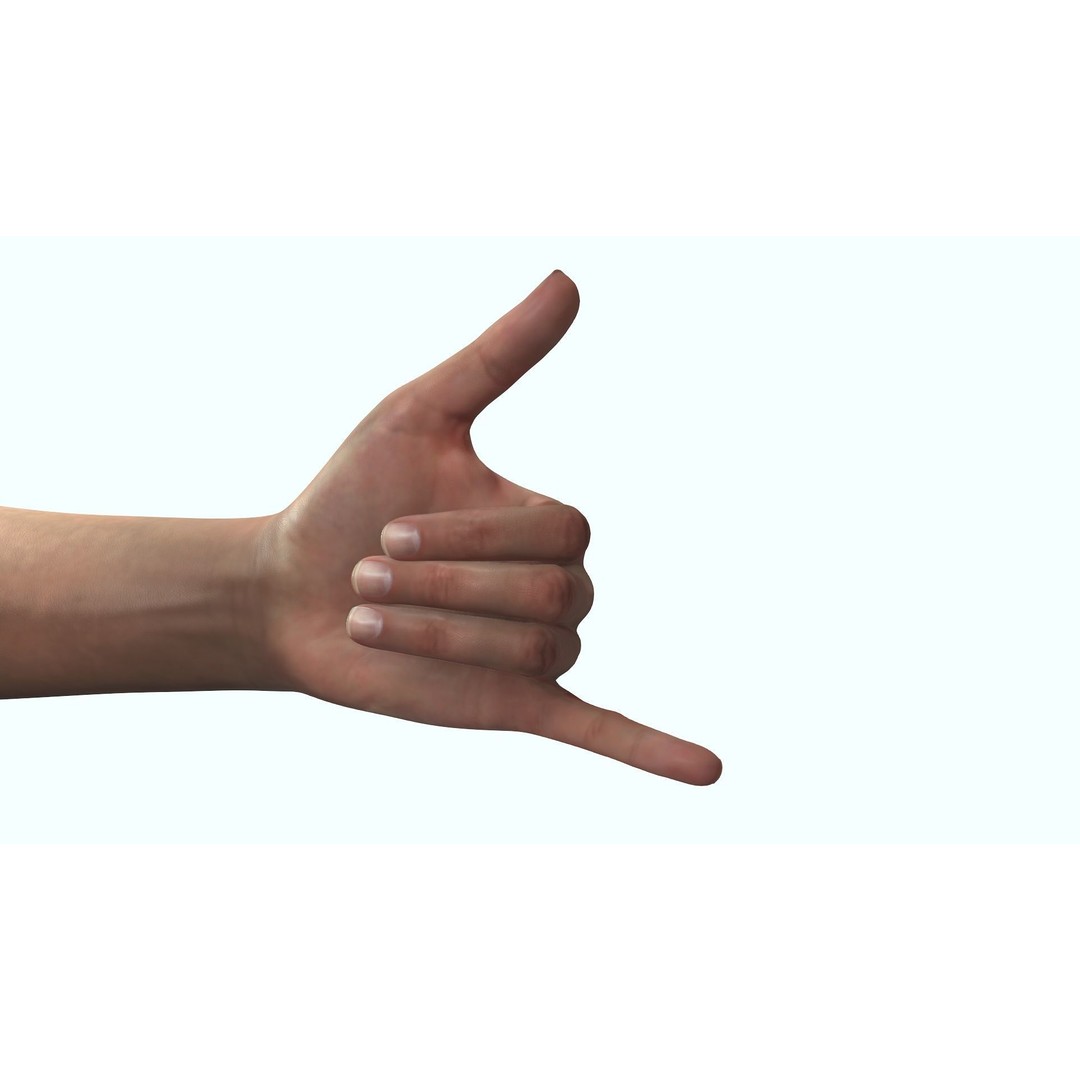 Female Hand 3D Model – Rigged Low Poly Anatomy for Animation - View 5