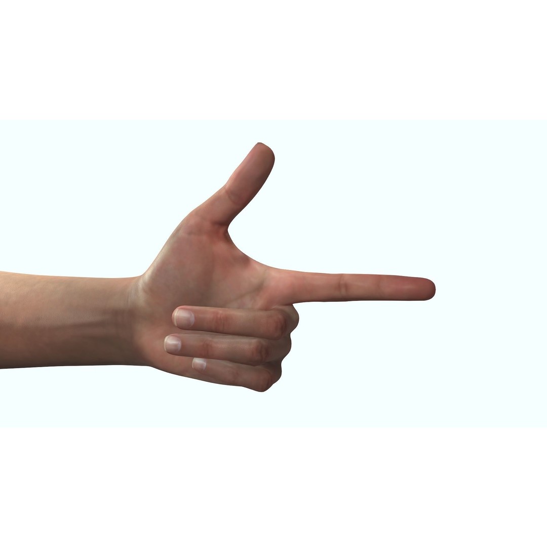 Female Hand 3D Model – Rigged Low Poly Anatomy for Animation - View 6