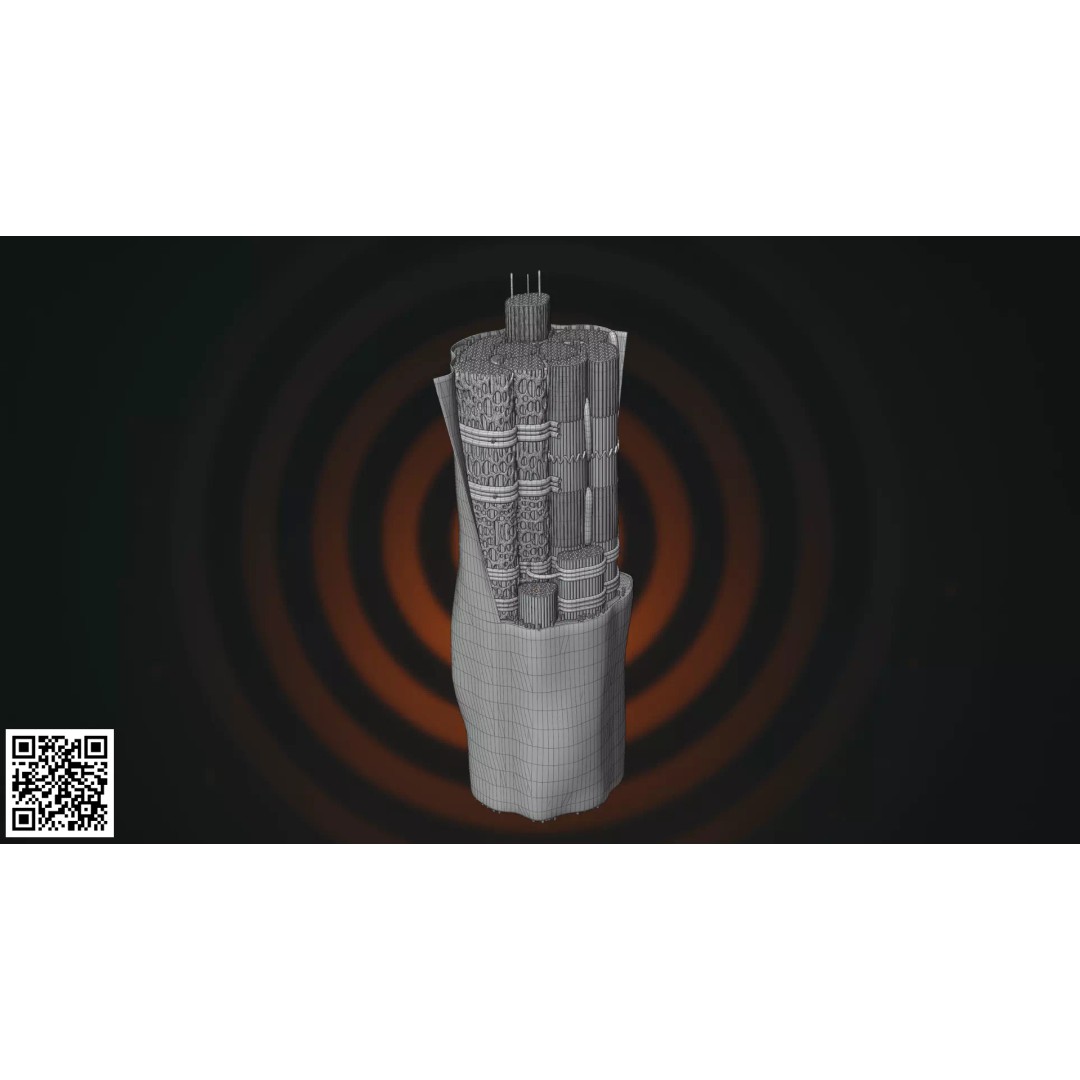Skeletal Muscle Fiber Anatomy 3D Model – High-Quality Microscopic Asset, PBR - View 3