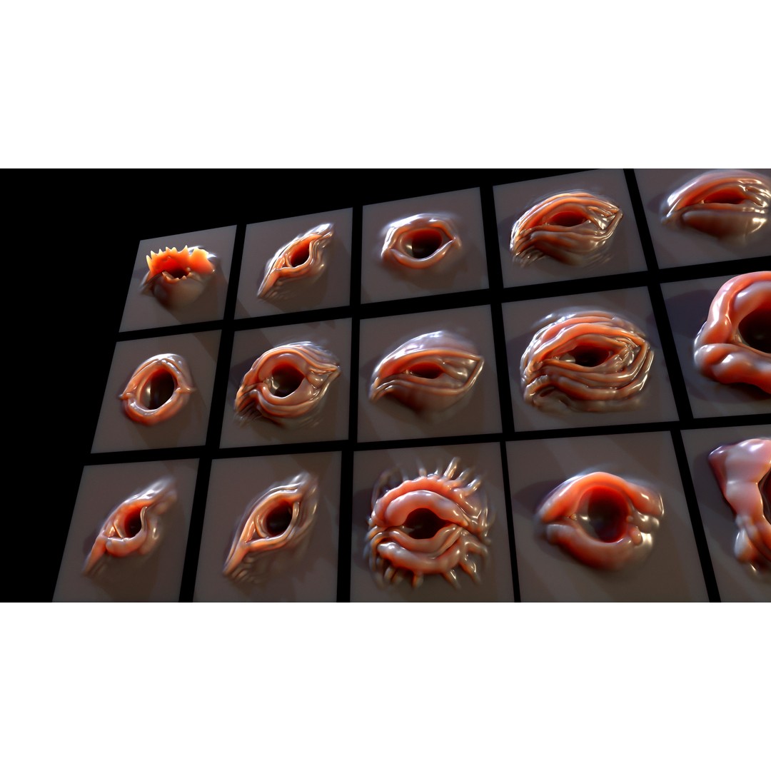 Eye-54 VDM Eye-Character 3D Model – VDM Brushes for Blender & Zbrush