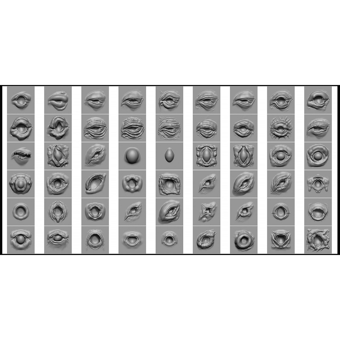 Eye-54 VDM Eye-Character 3D Model – VDM Brushes for Blender & Zbrush - View 3