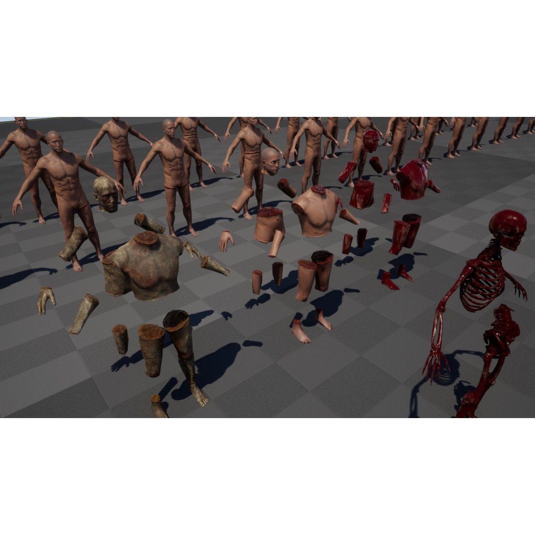 Zombie Human Destroyer 3D Model – Low Poly Game Asset, FBX, PBR - View 25