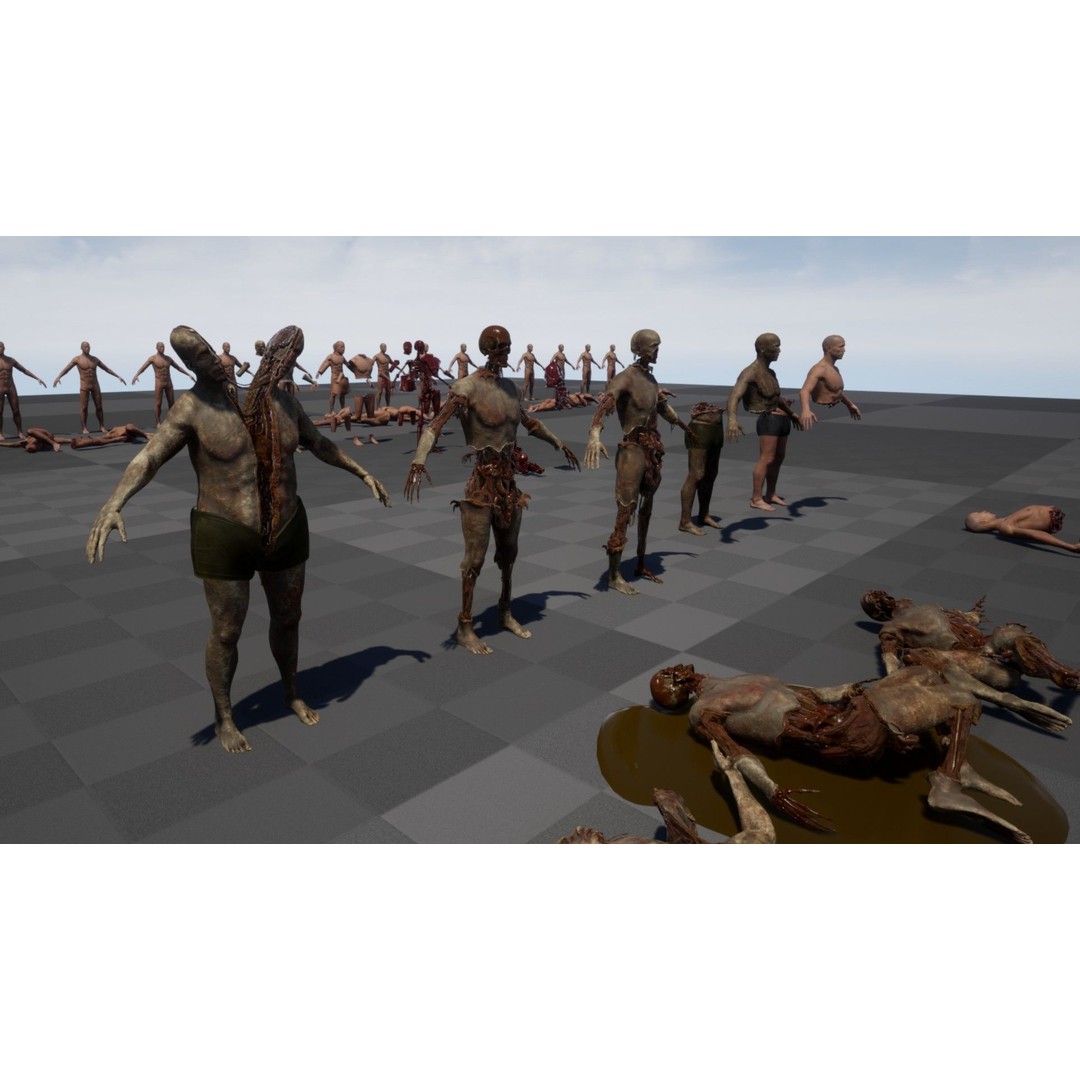 Zombie Human Destroyer 3D Model – Low Poly Game Asset, FBX, PBR - View 4