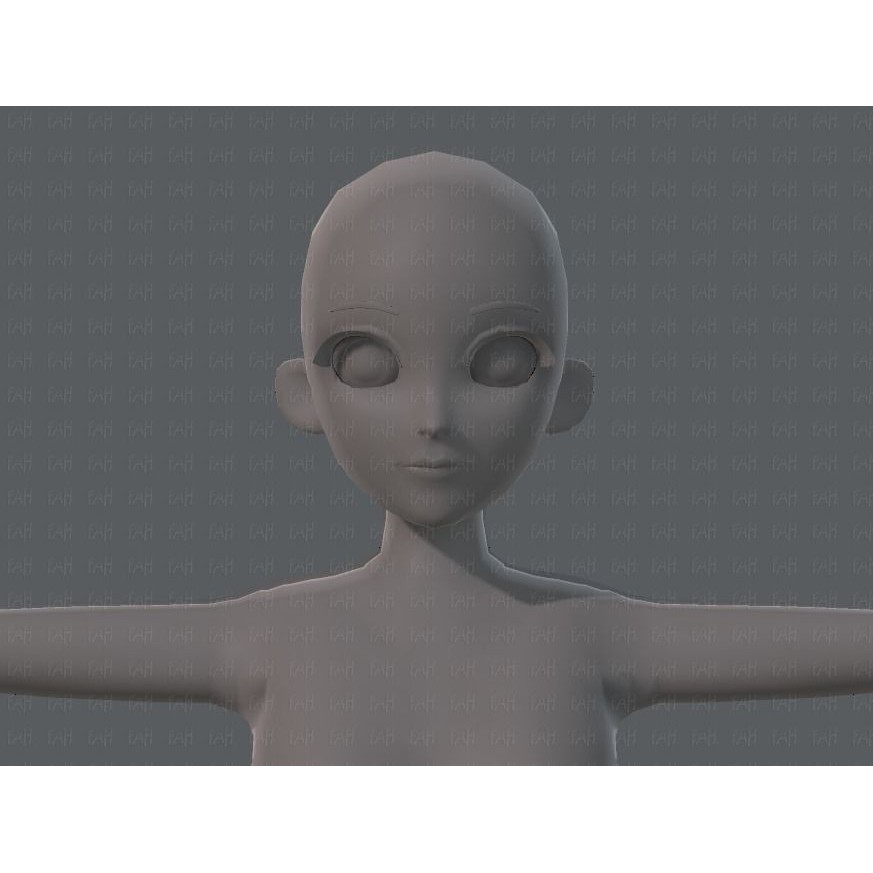 Base Mesh Woman 3D Model – Low Poly Cartoon Character for Animation - View 19