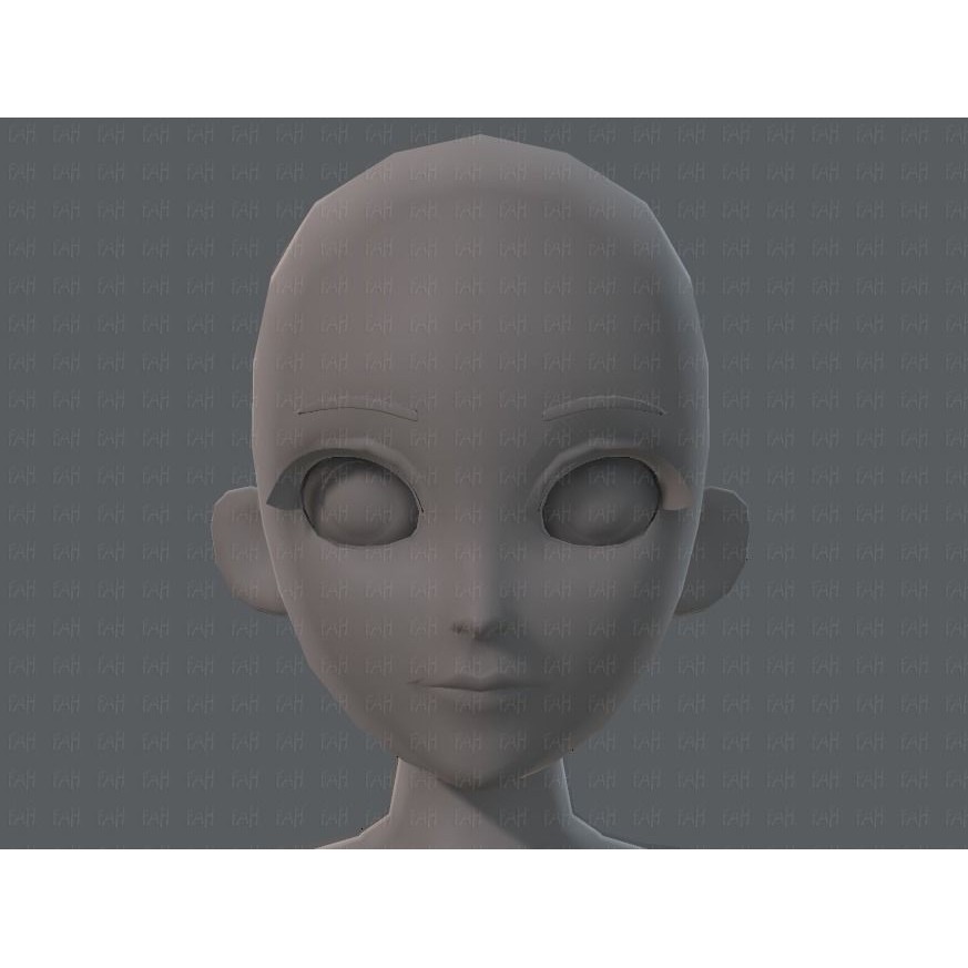 Base Mesh Woman 3D Model – Low Poly Cartoon Character for Animation - View 35