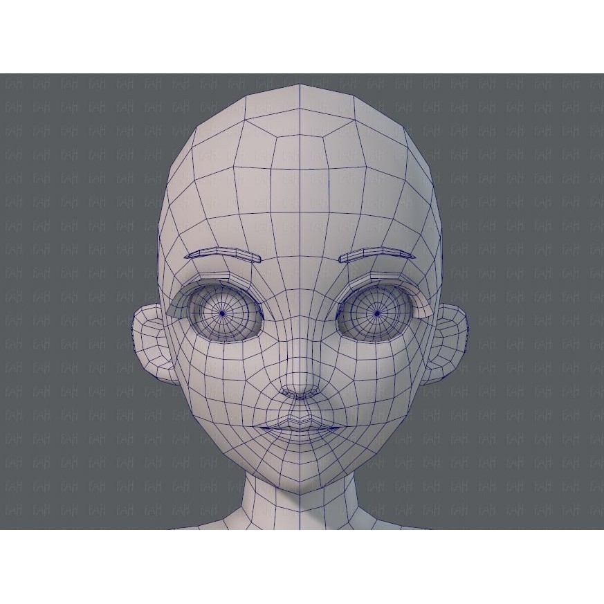 Base Mesh Woman 3D Model – Low Poly Cartoon Character for Animation - View 36