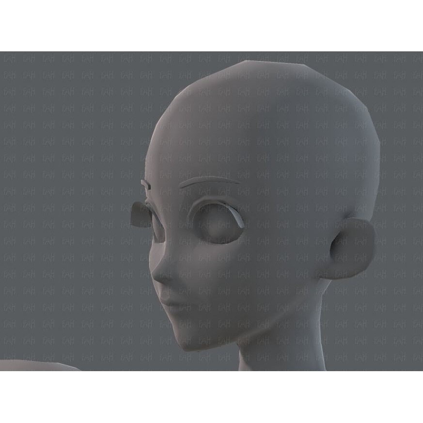 Base Mesh Woman 3D Model – Low Poly Cartoon Character for Animation - View 37