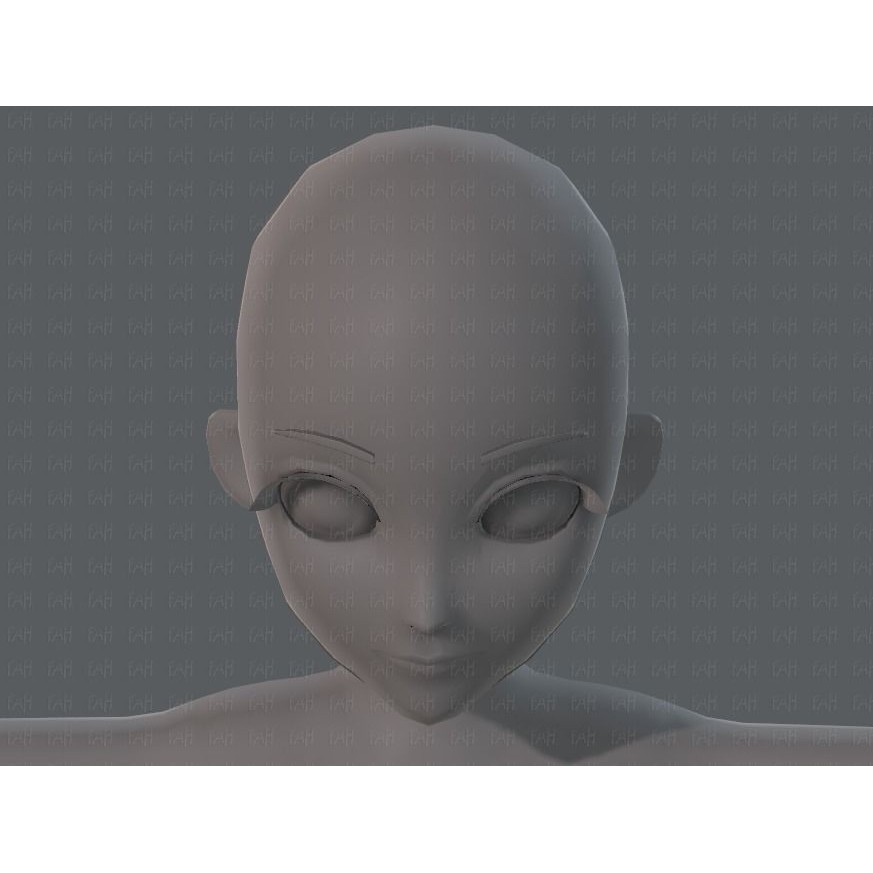 Base Mesh Woman 3D Model – Low Poly Cartoon Character for Animation - View 41