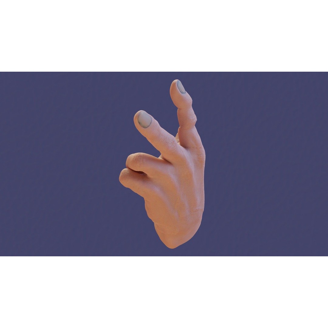Rigged Human Hand 3D Model – Low Poly PBR Asset for Animation - View 18