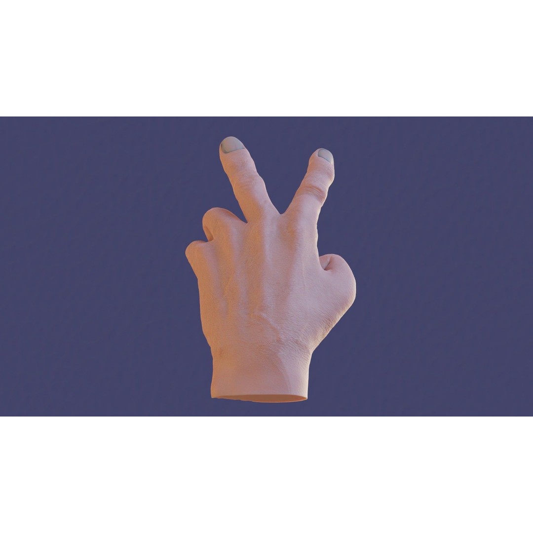 Rigged Human Hand 3D Model – Low Poly PBR Asset for Animation - View 20