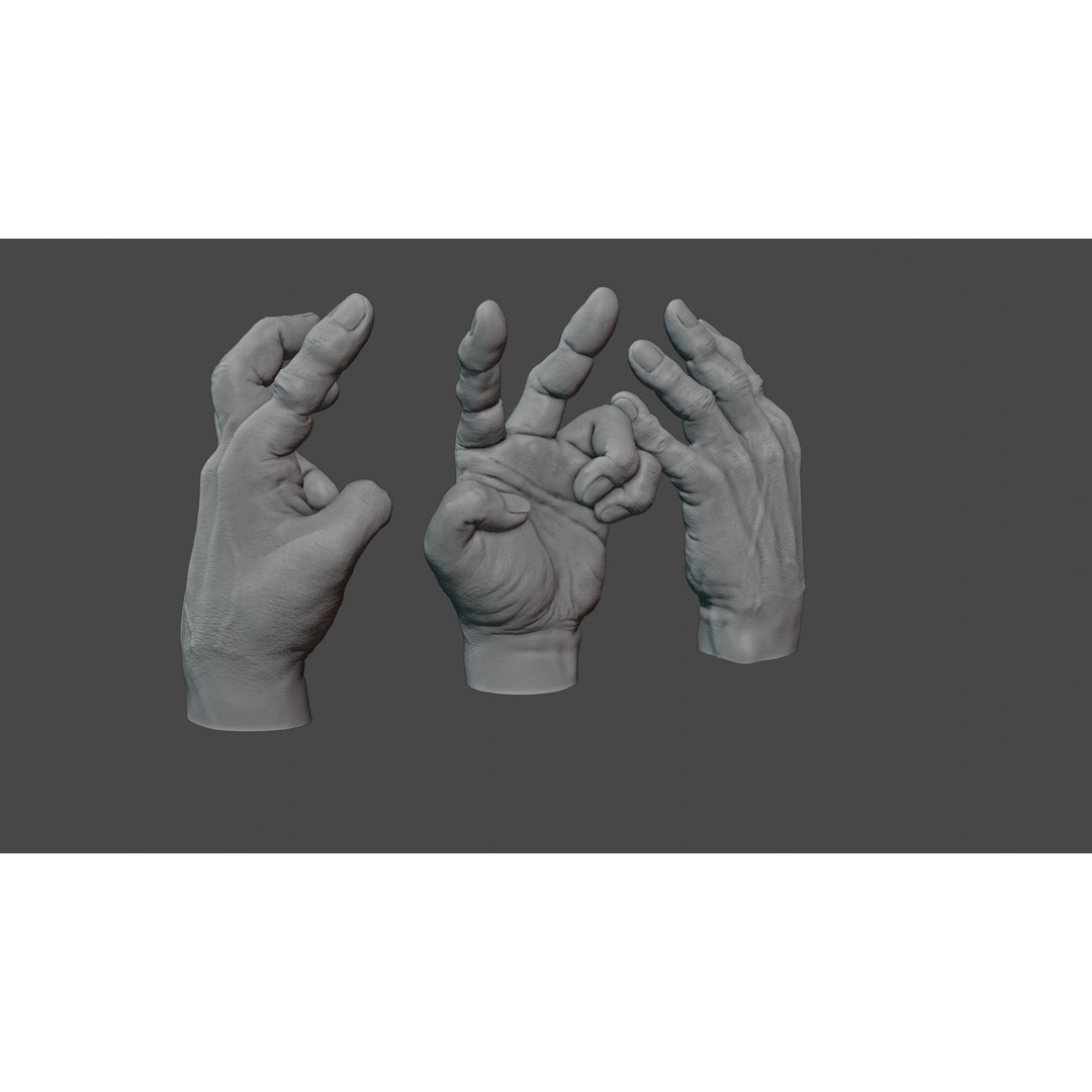 Rigged Human Hand 3D Model – Low Poly PBR Asset for Animation - View 5