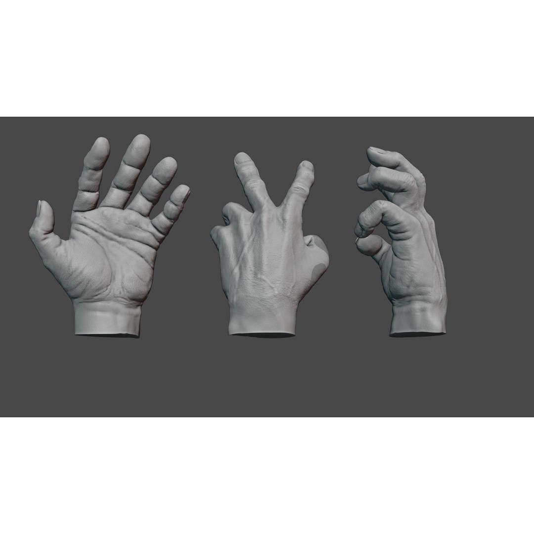 Rigged Human Hand 3D Model – Low Poly PBR Asset for Animation - View 6
