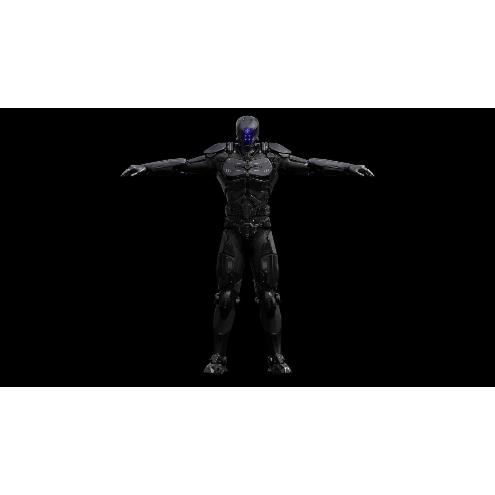 Sci-Fi Soldier Combat Suit - Low-Poly Game-Ready 3D Model