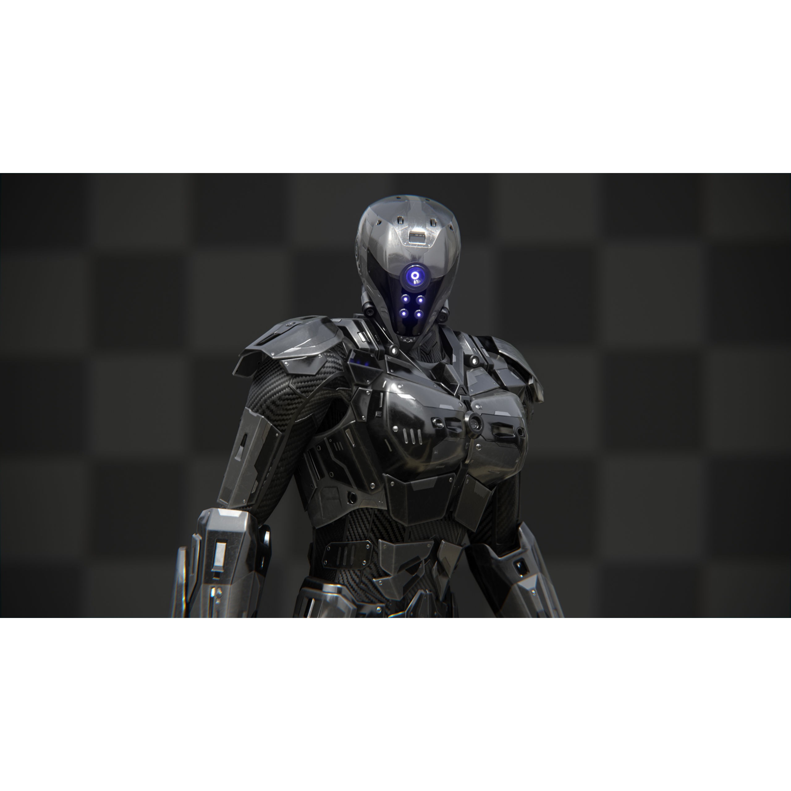 Sci-Fi Soldier Combat Suit - Low-Poly Game-Ready 3D Model - View 11