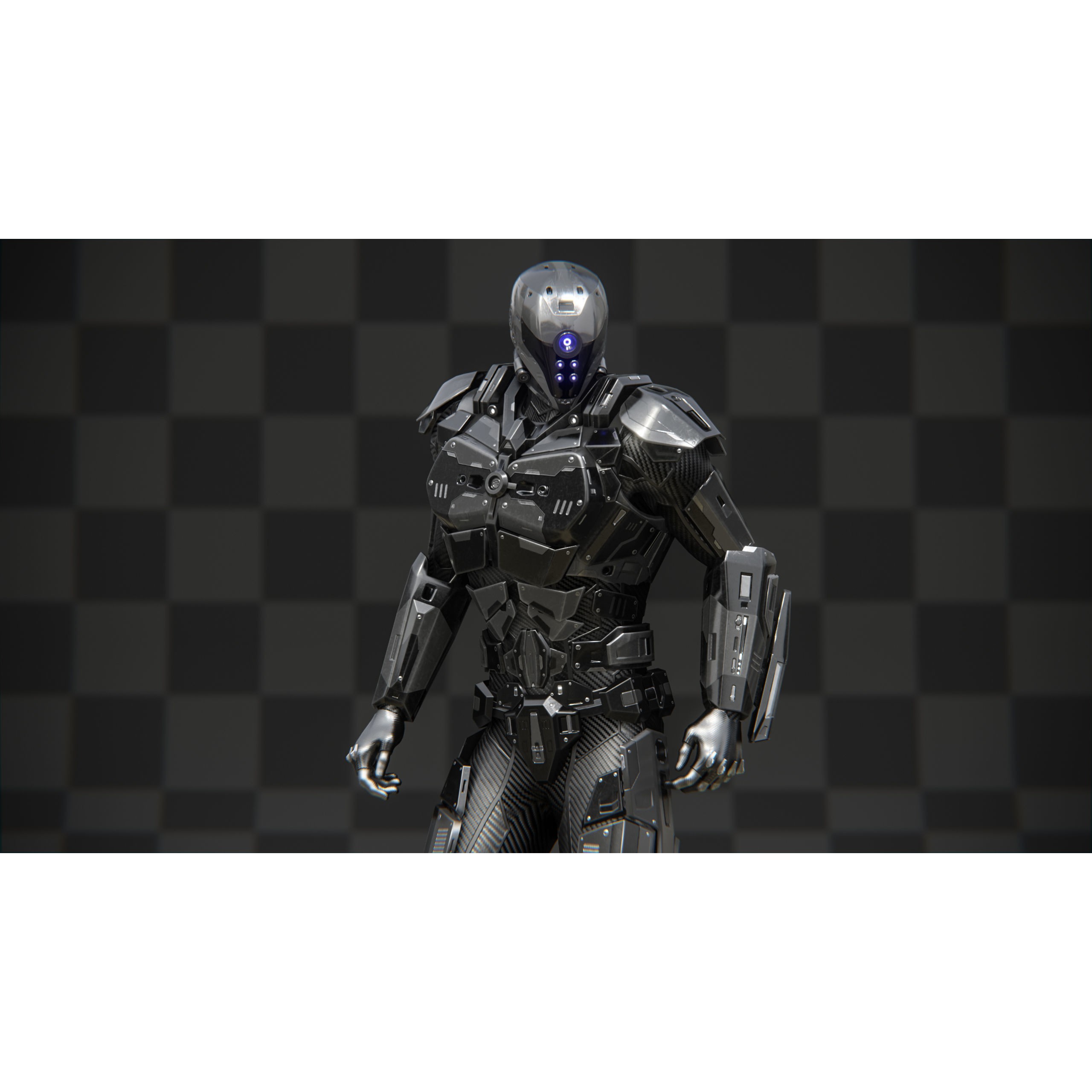 Sci-Fi Soldier Combat Suit - Low-Poly Game-Ready 3D Model - View 12