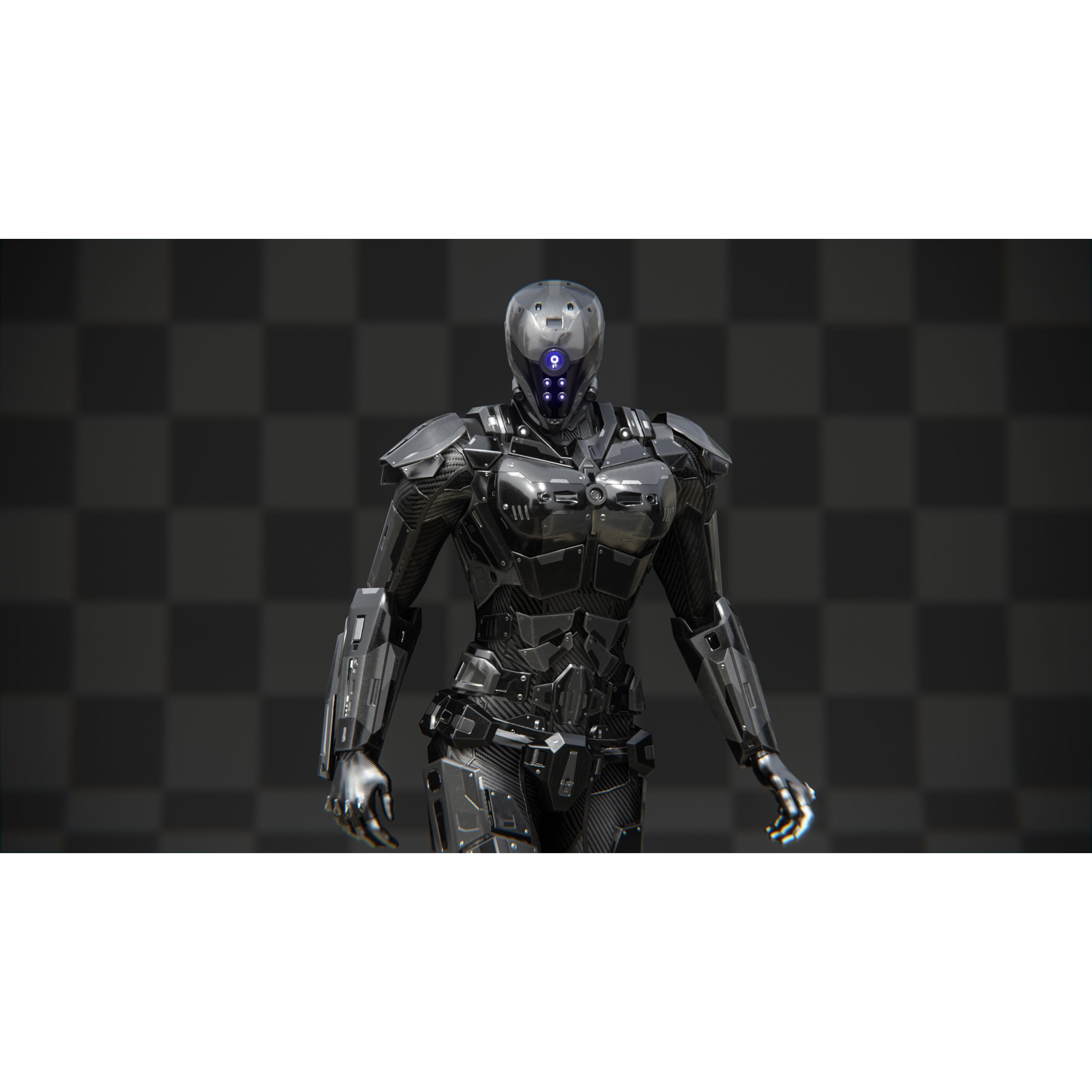 Sci-Fi Soldier Combat Suit - Low-Poly Game-Ready 3D Model - View 13