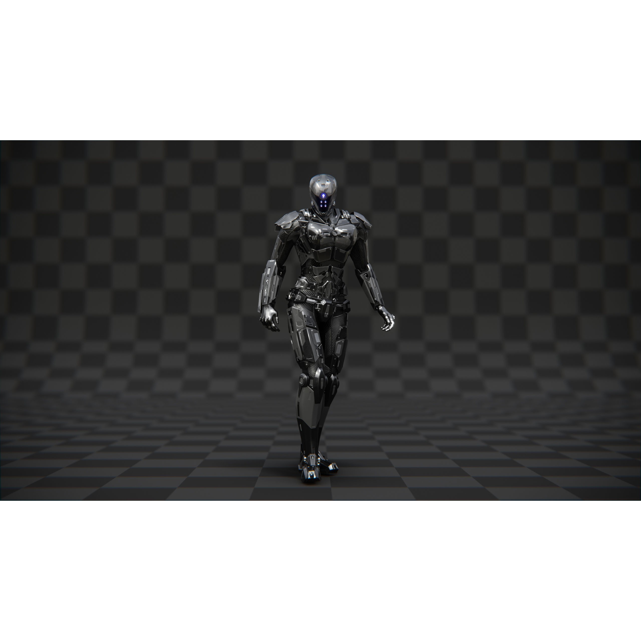 Sci-Fi Soldier Combat Suit - Low-Poly Game-Ready 3D Model - View 15