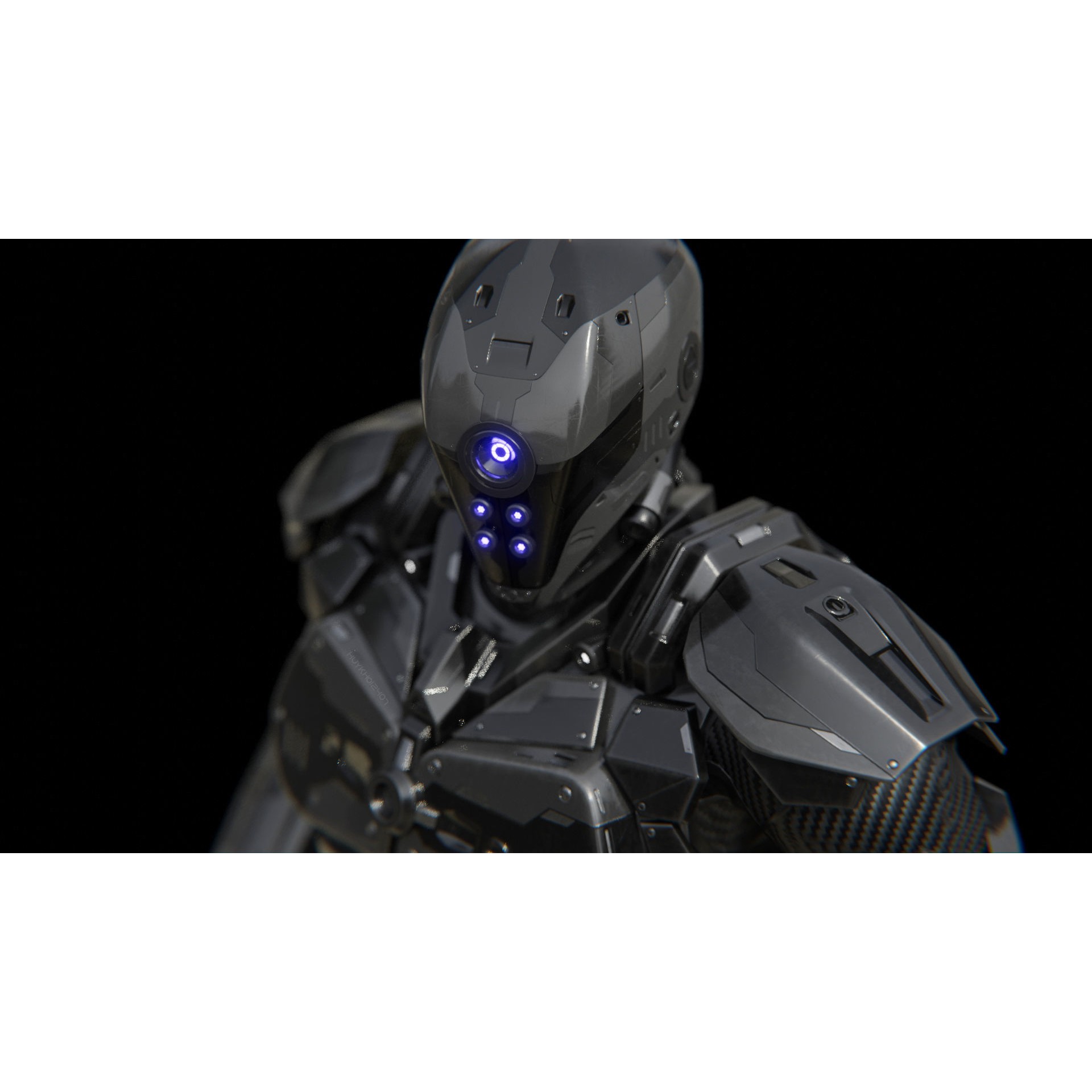 Sci-Fi Soldier Combat Suit - Low-Poly Game-Ready 3D Model - View 16