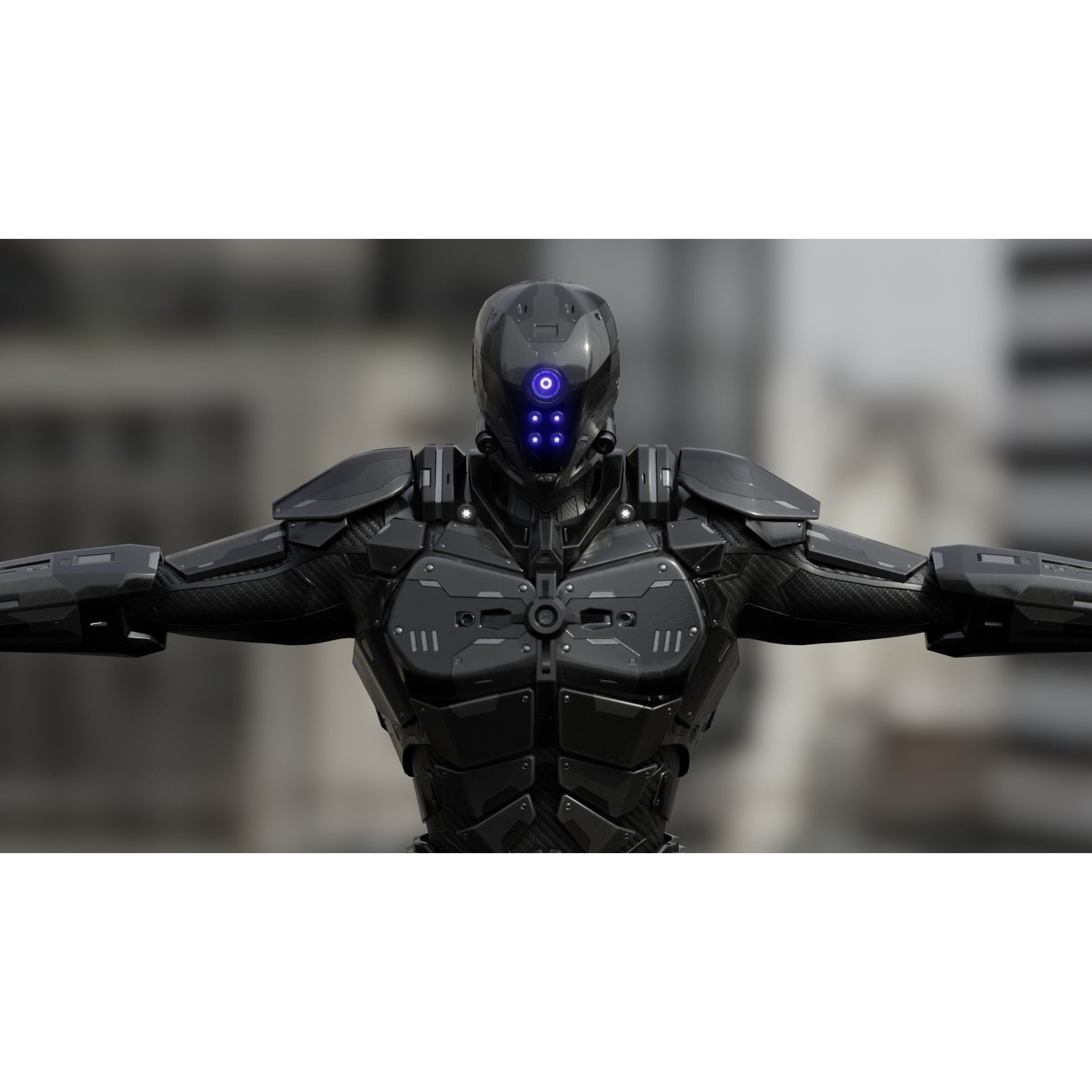 Sci-Fi Soldier Combat Suit - Low-Poly Game-Ready 3D Model - View 17