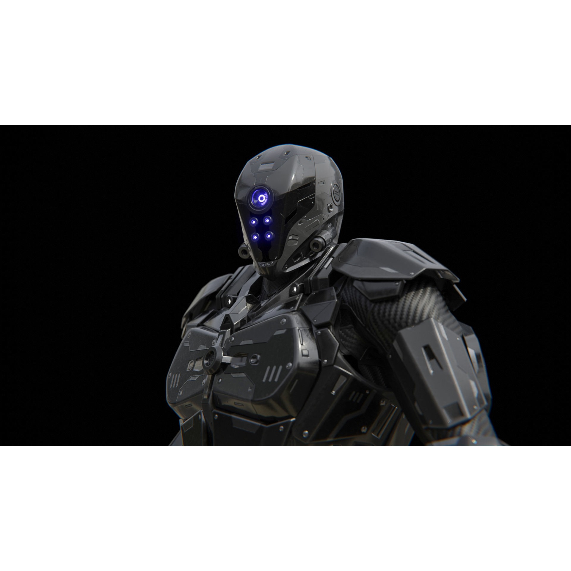 Sci-Fi Soldier Combat Suit - Low-Poly Game-Ready 3D Model - View 21