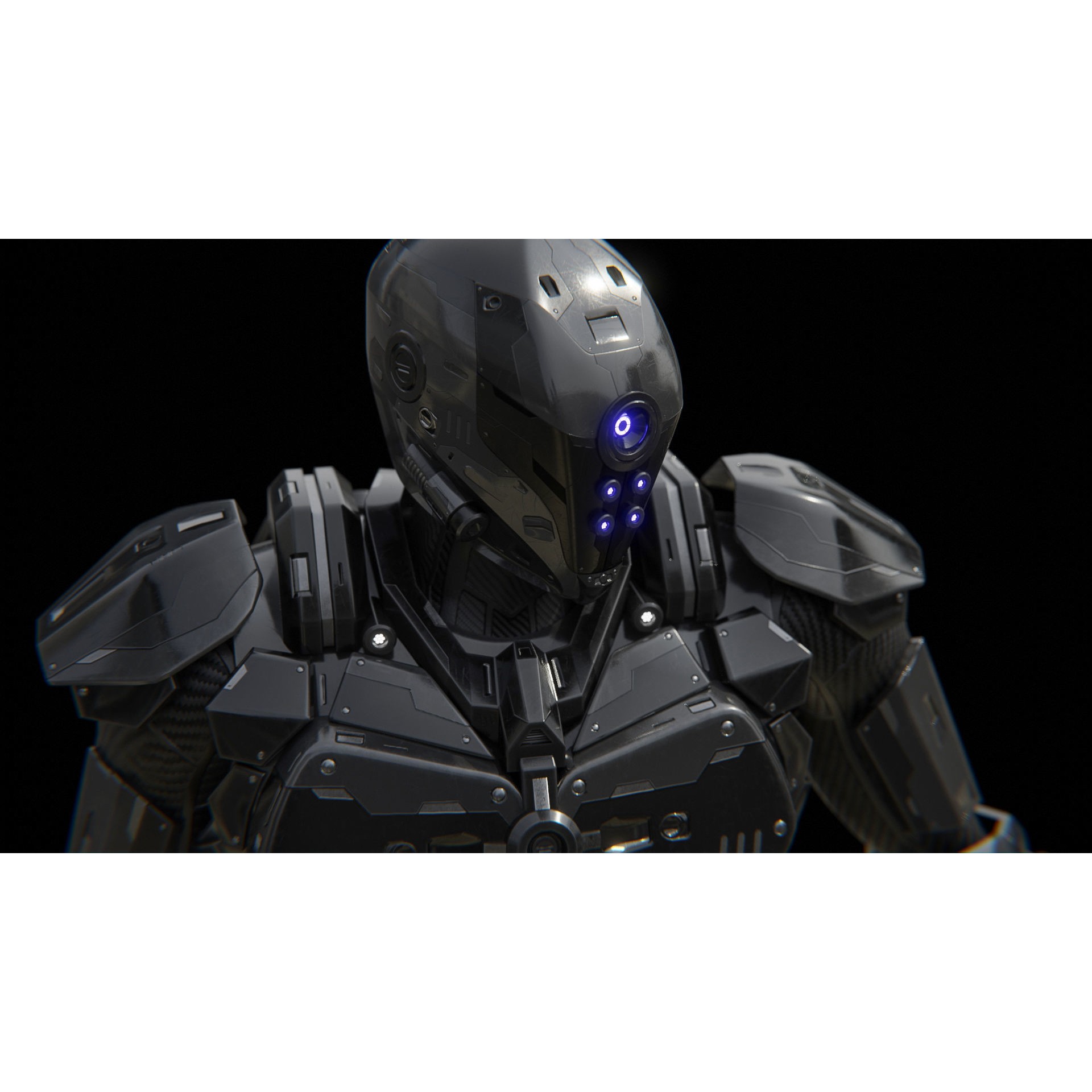 Sci-Fi Soldier Combat Suit - Low-Poly Game-Ready 3D Model - View 24