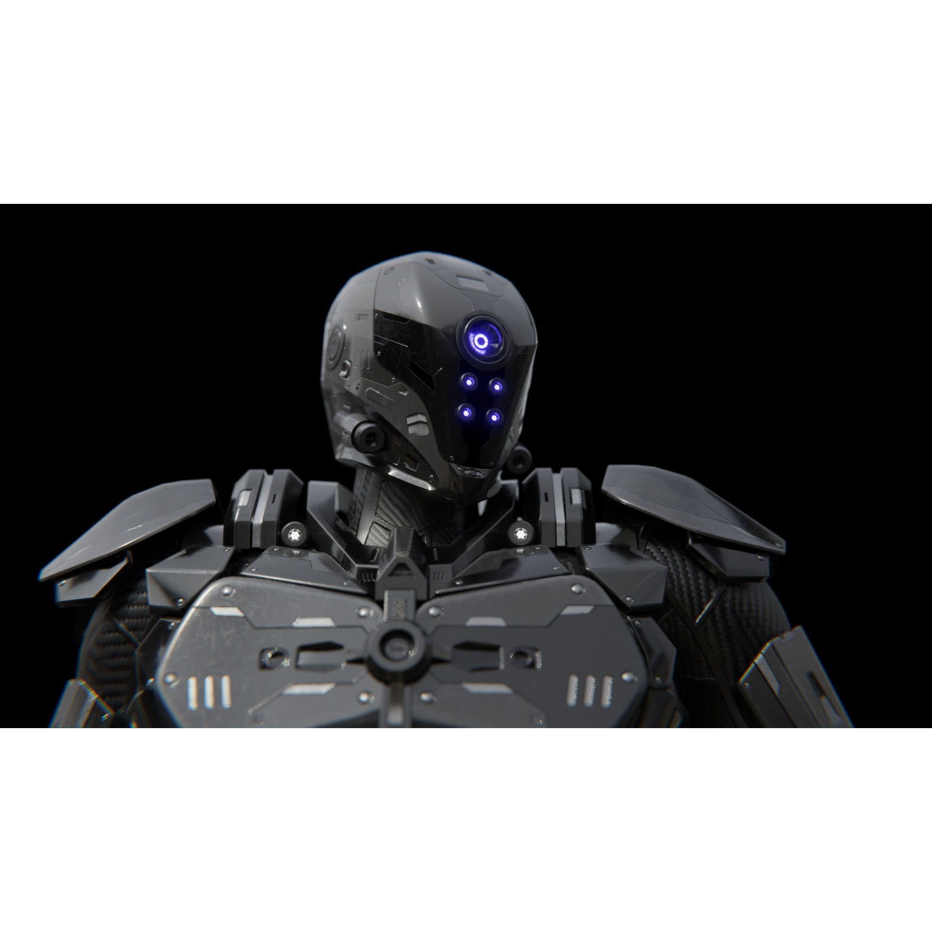 Sci-Fi Soldier Combat Suit - Low-Poly Game-Ready 3D Model - View 25