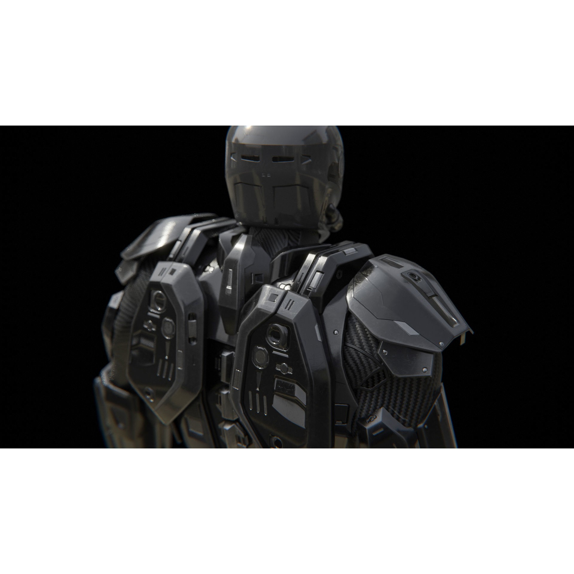Sci-Fi Soldier Combat Suit - Low-Poly Game-Ready 3D Model - View 26