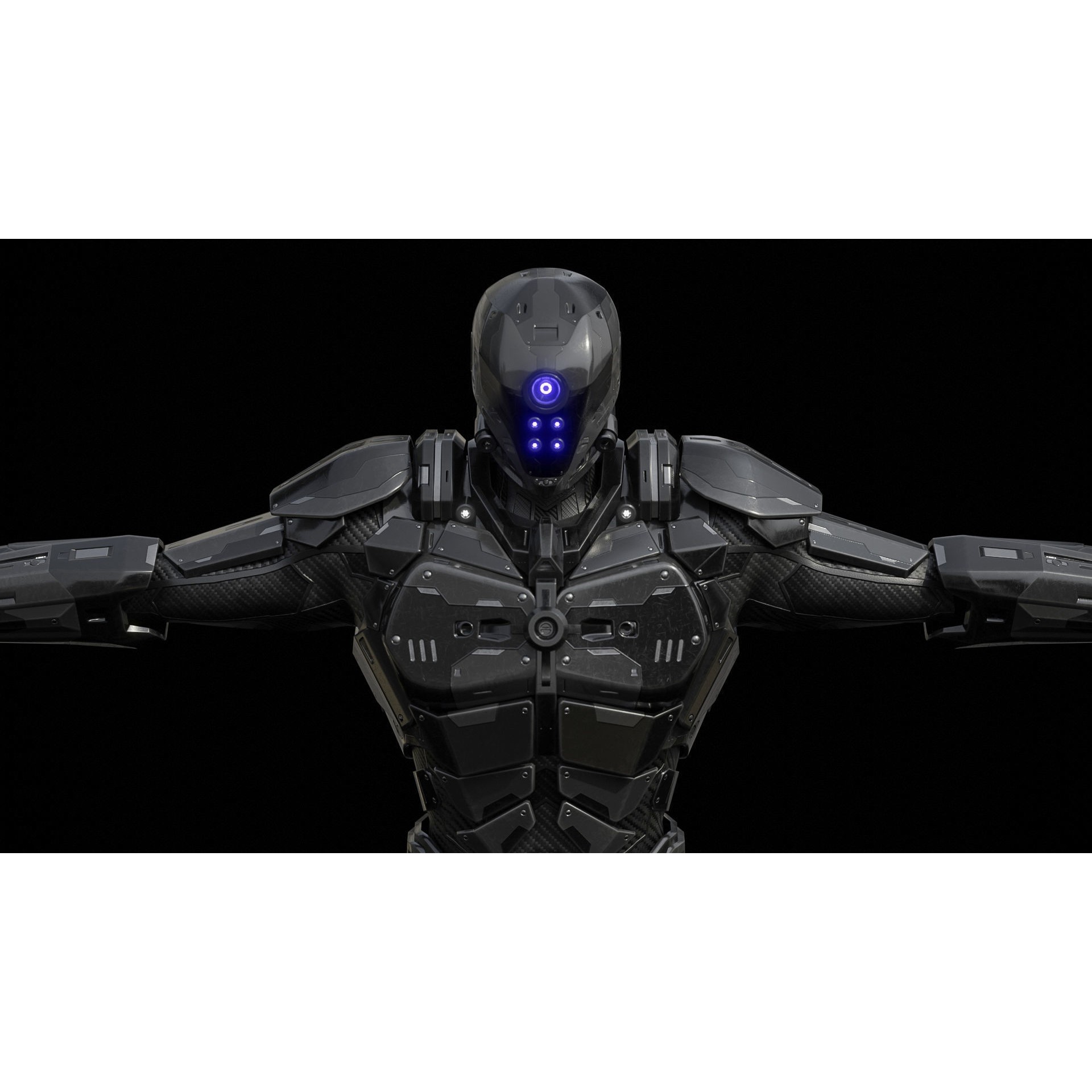 Sci-Fi Soldier Combat Suit - Low-Poly Game-Ready 3D Model - View 27