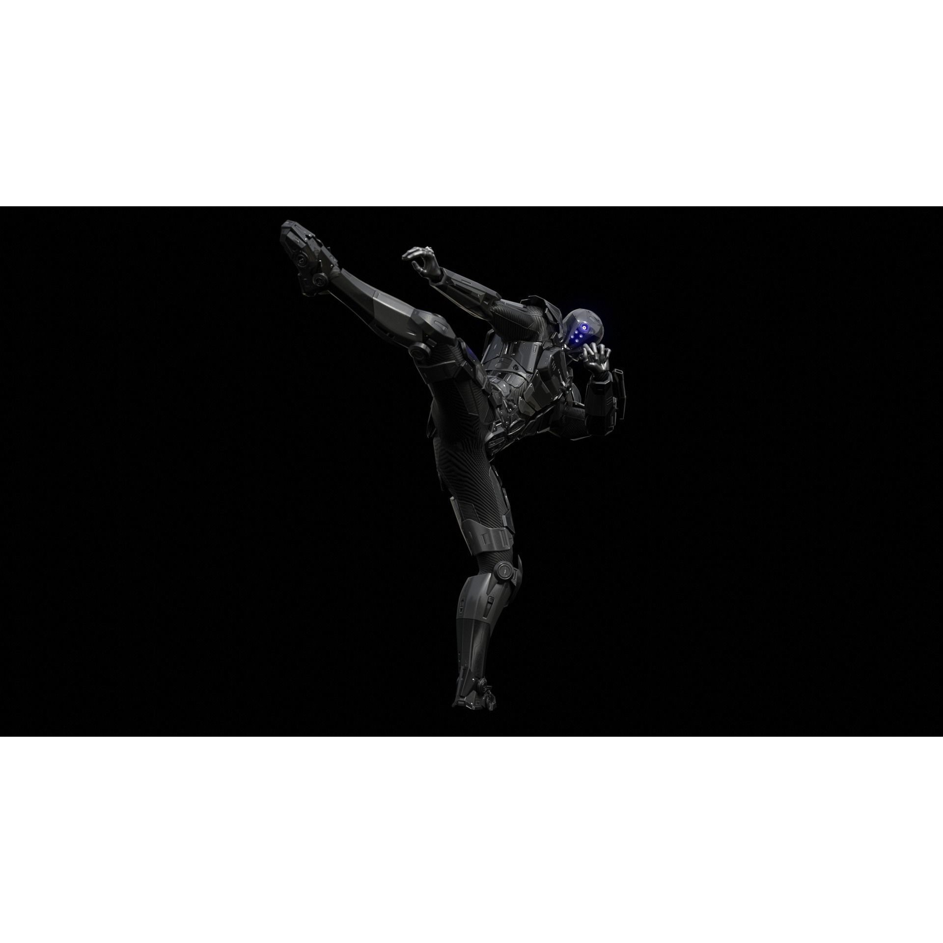 Sci-Fi Soldier Combat Suit - Low-Poly Game-Ready 3D Model - View 32