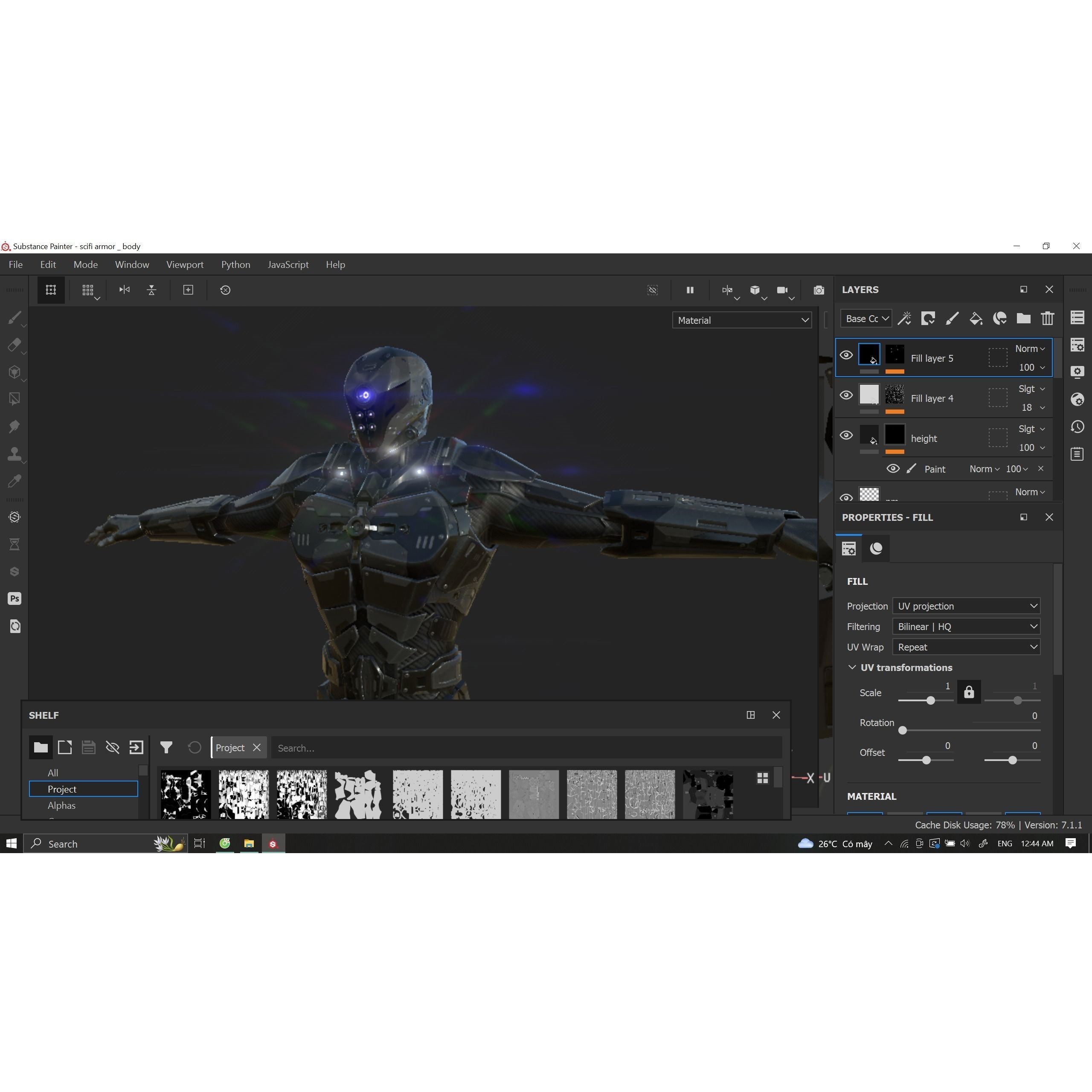 Sci-Fi Soldier Combat Suit - Low-Poly Game-Ready 3D Model - View 37