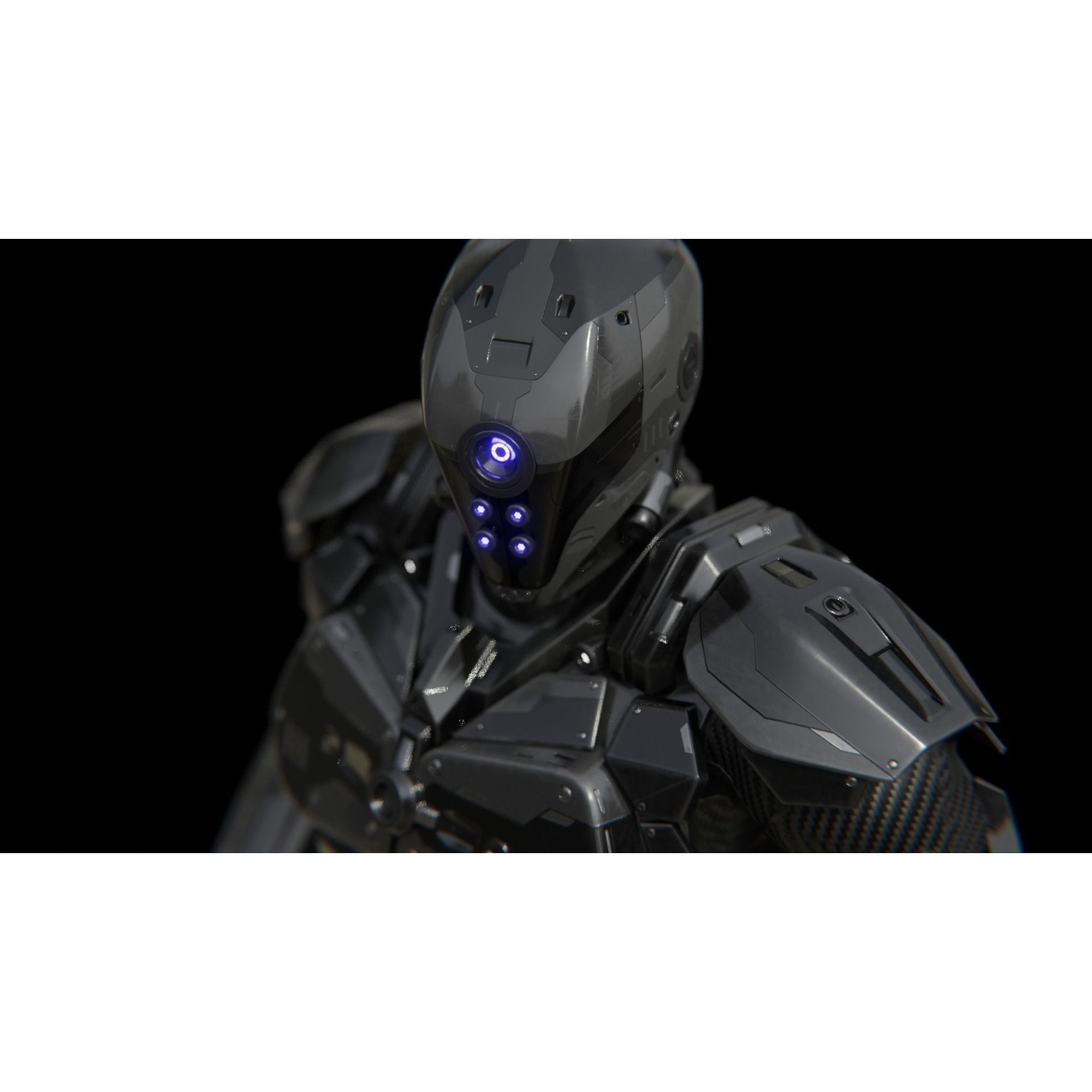 Sci-Fi Soldier Combat Suit - Low-Poly Game-Ready 3D Model - View 38