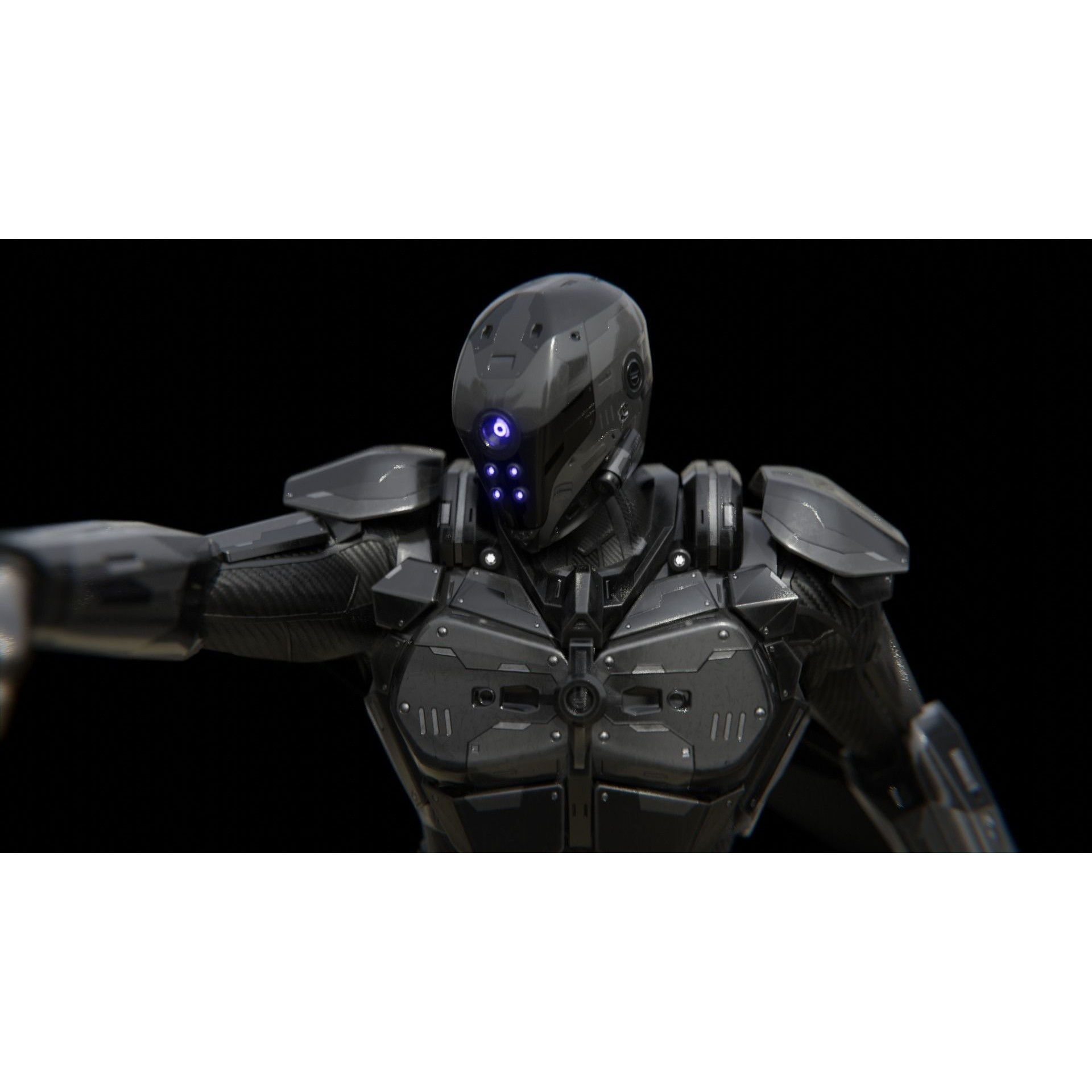 Sci-Fi Soldier Combat Suit - Low-Poly Game-Ready 3D Model - View 44