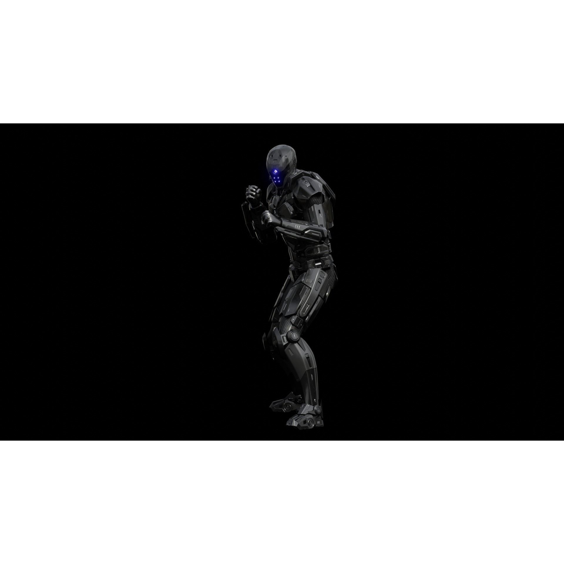 Sci-Fi Soldier Combat Suit - Low-Poly Game-Ready 3D Model - View 46