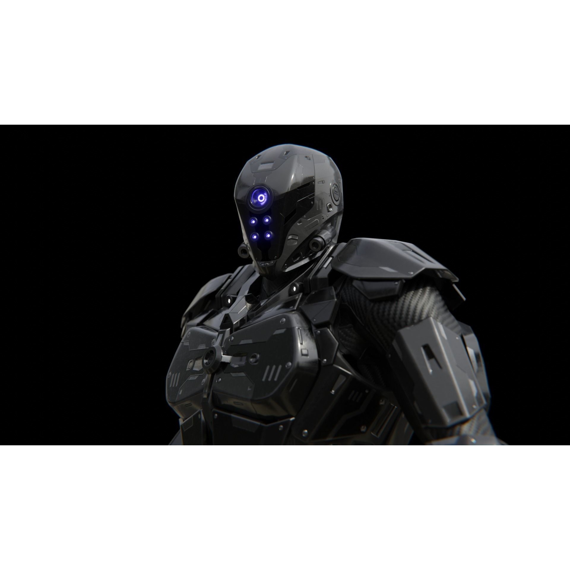 Sci-Fi Soldier Combat Suit - Low-Poly Game-Ready 3D Model - View 48