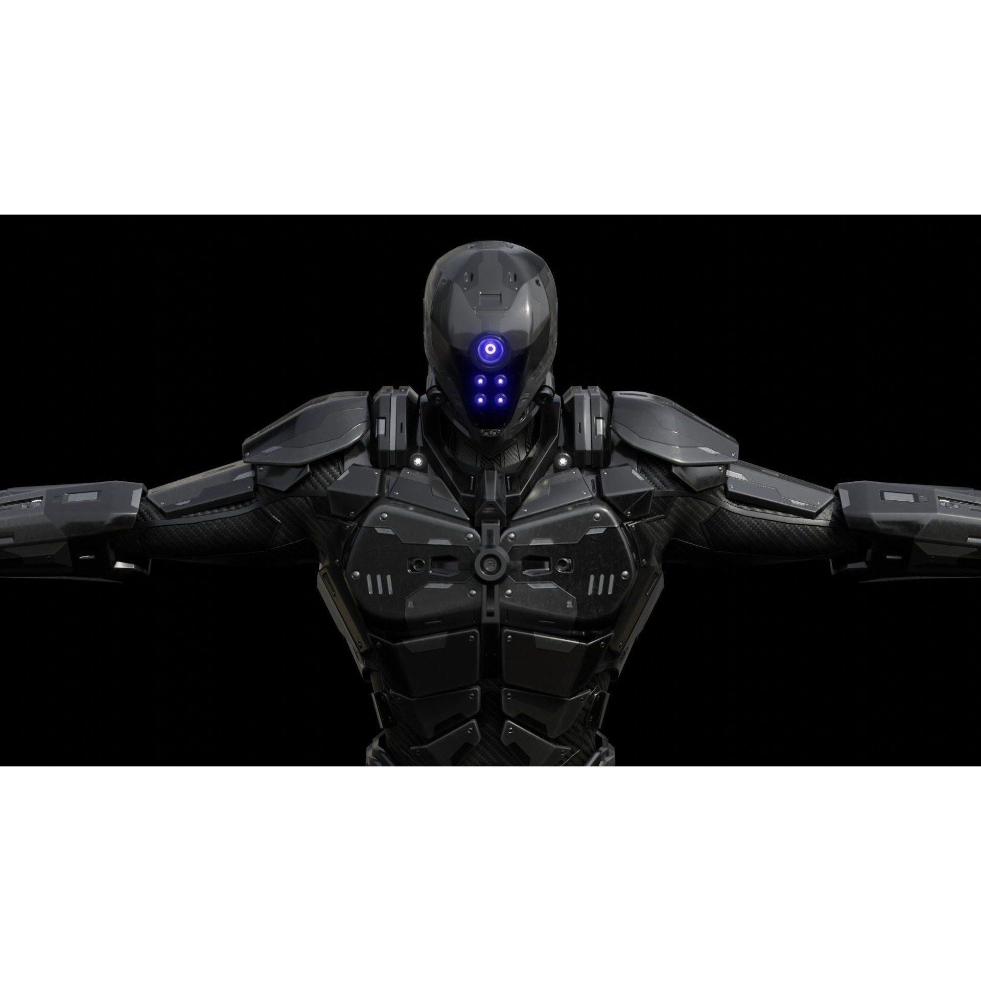 Sci-Fi Soldier Combat Suit - Low-Poly Game-Ready 3D Model - View 50