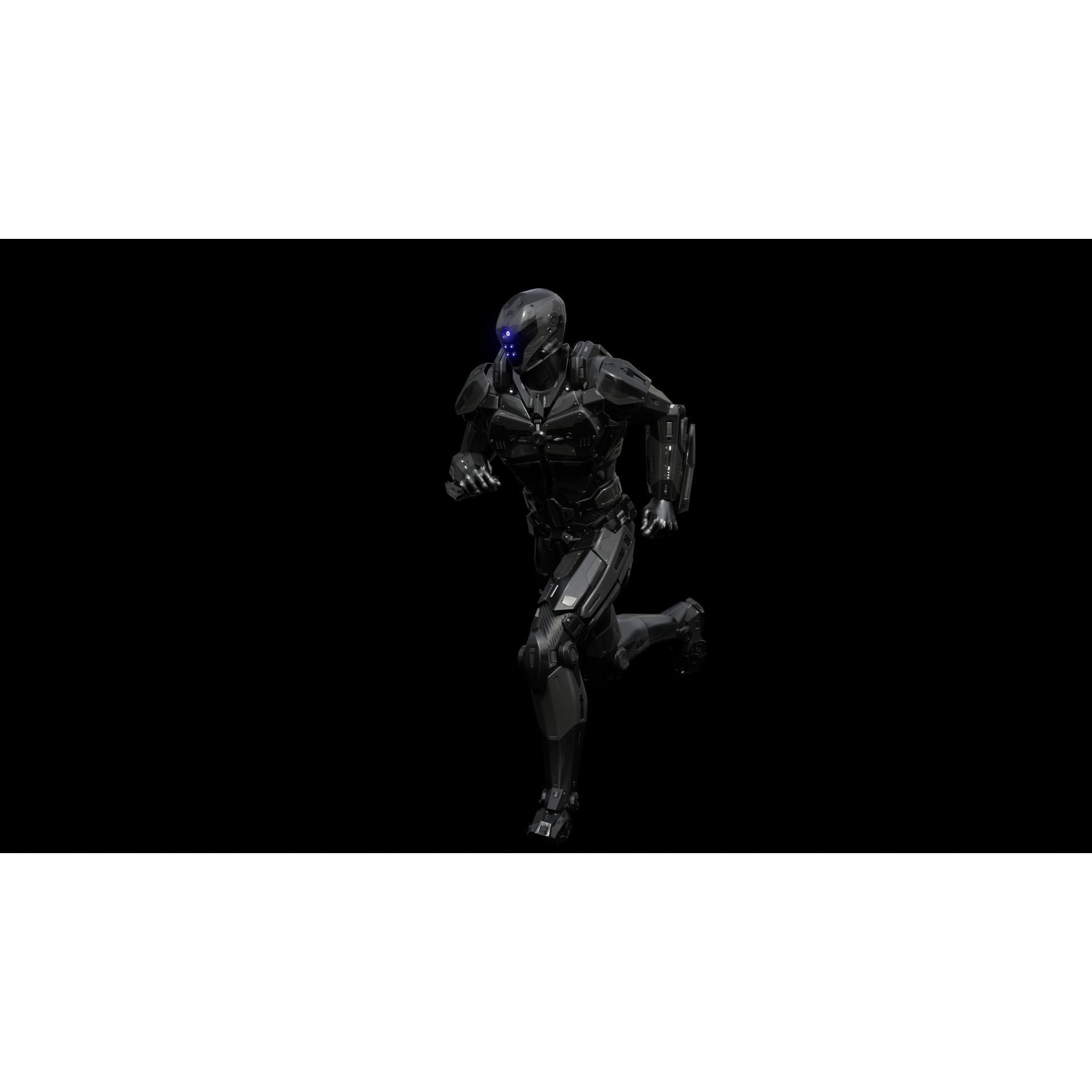 Sci-Fi Soldier Combat Suit - Low-Poly Game-Ready 3D Model - View 58