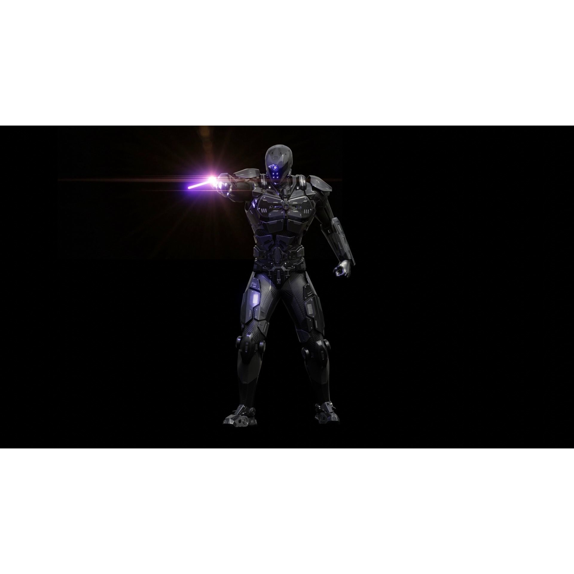 Sci-Fi Soldier Combat Suit - Low-Poly Game-Ready 3D Model - View 65