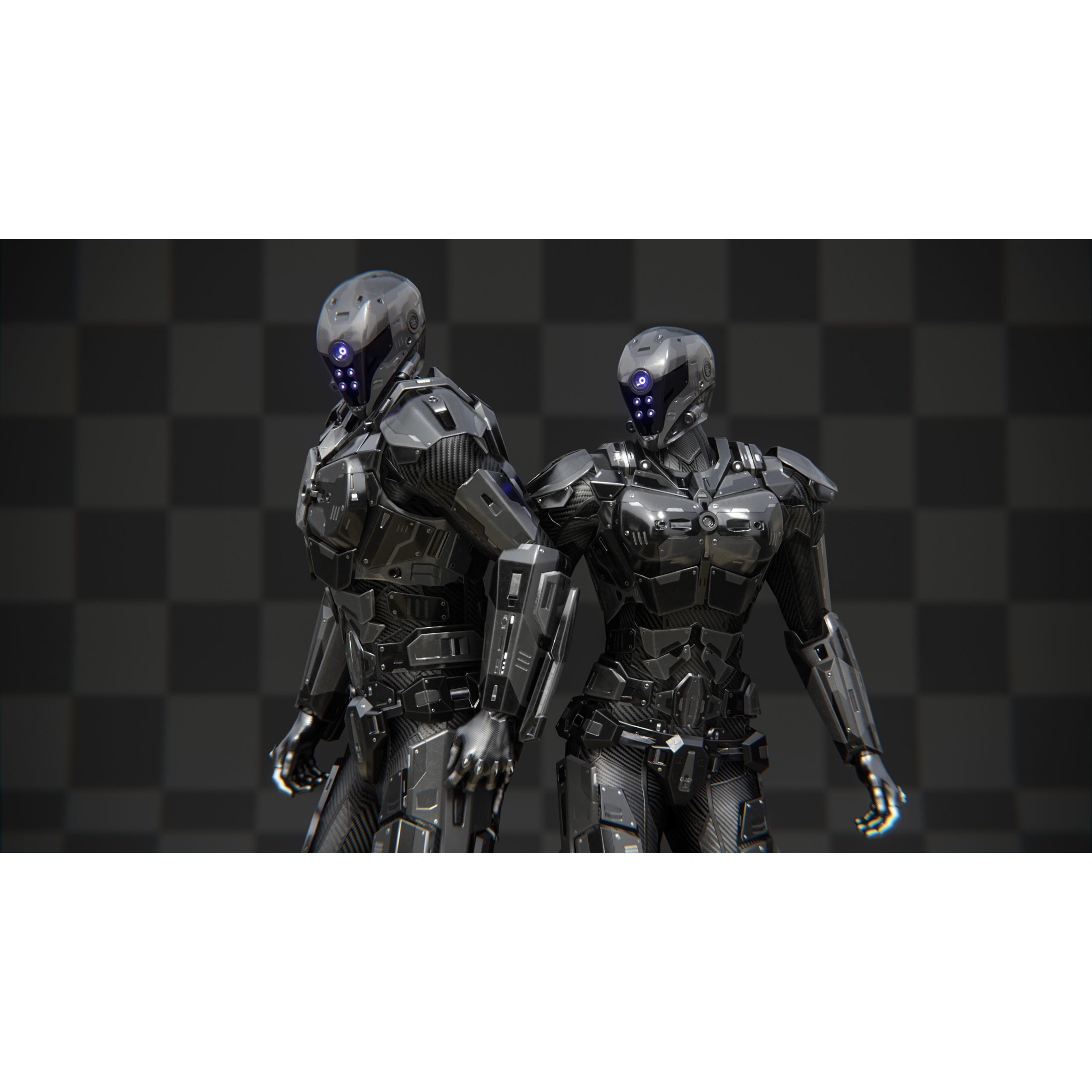 Sci-Fi Soldier Combat Suit - Low-Poly Game-Ready 3D Model - View 7